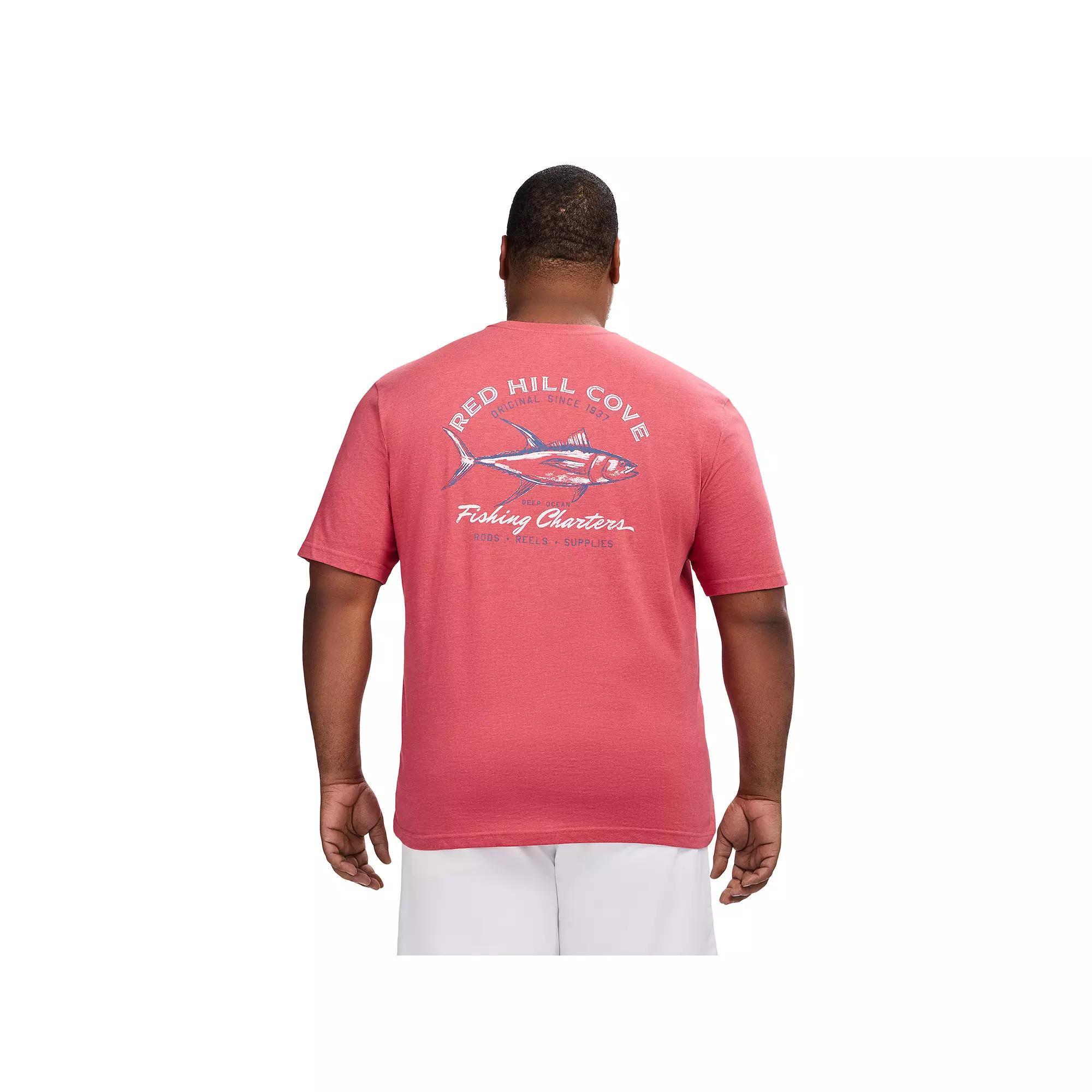 Big & Tall IZOD Saltwater Soft Wash Short Sleeve Graphic Tee, Men's, Size: Large Tall, Red Pink Product Image