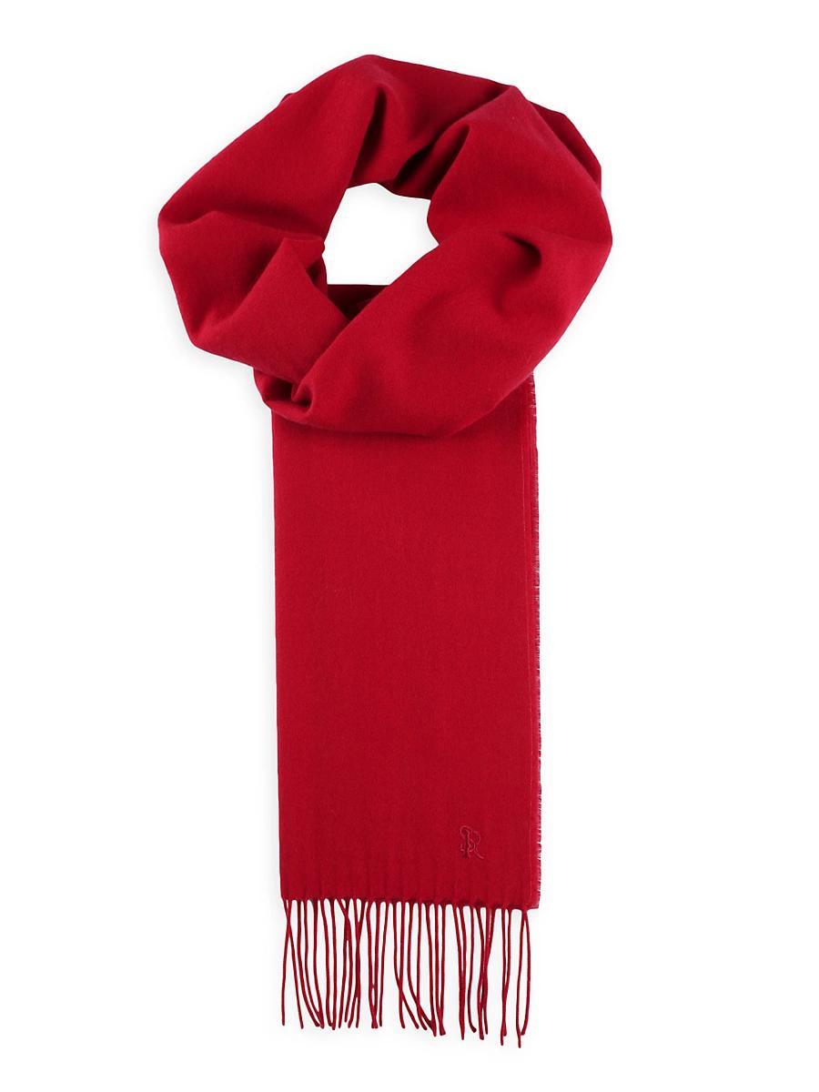 Mens Cashmere Embroidered Monogram Scarf Product Image