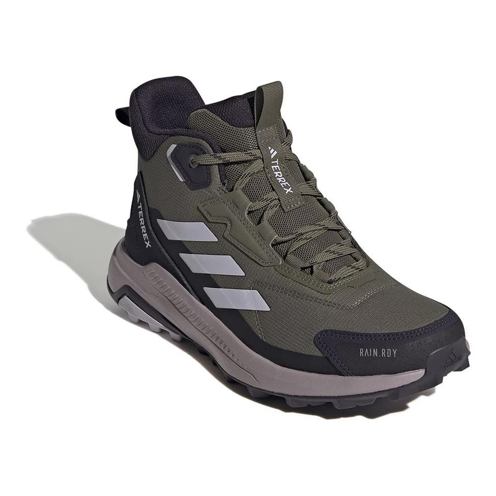 adidas Terrex Anylander Mid Rain.Rdy Women's Hiking Shoes, Size: 6.5, Green Product Image
