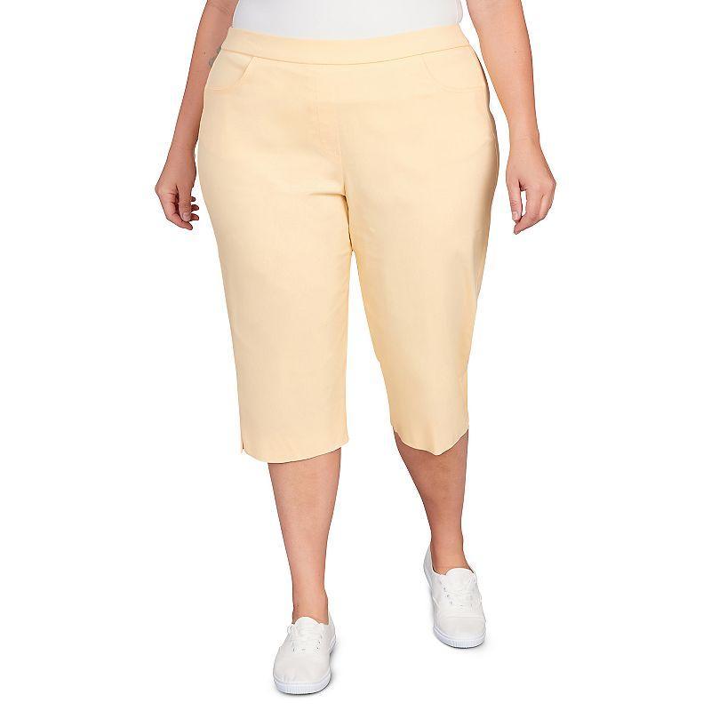 Plus Alfred Dunner Allure Capri Pants, Women's, Size: 18 W, Pure White Product Image
