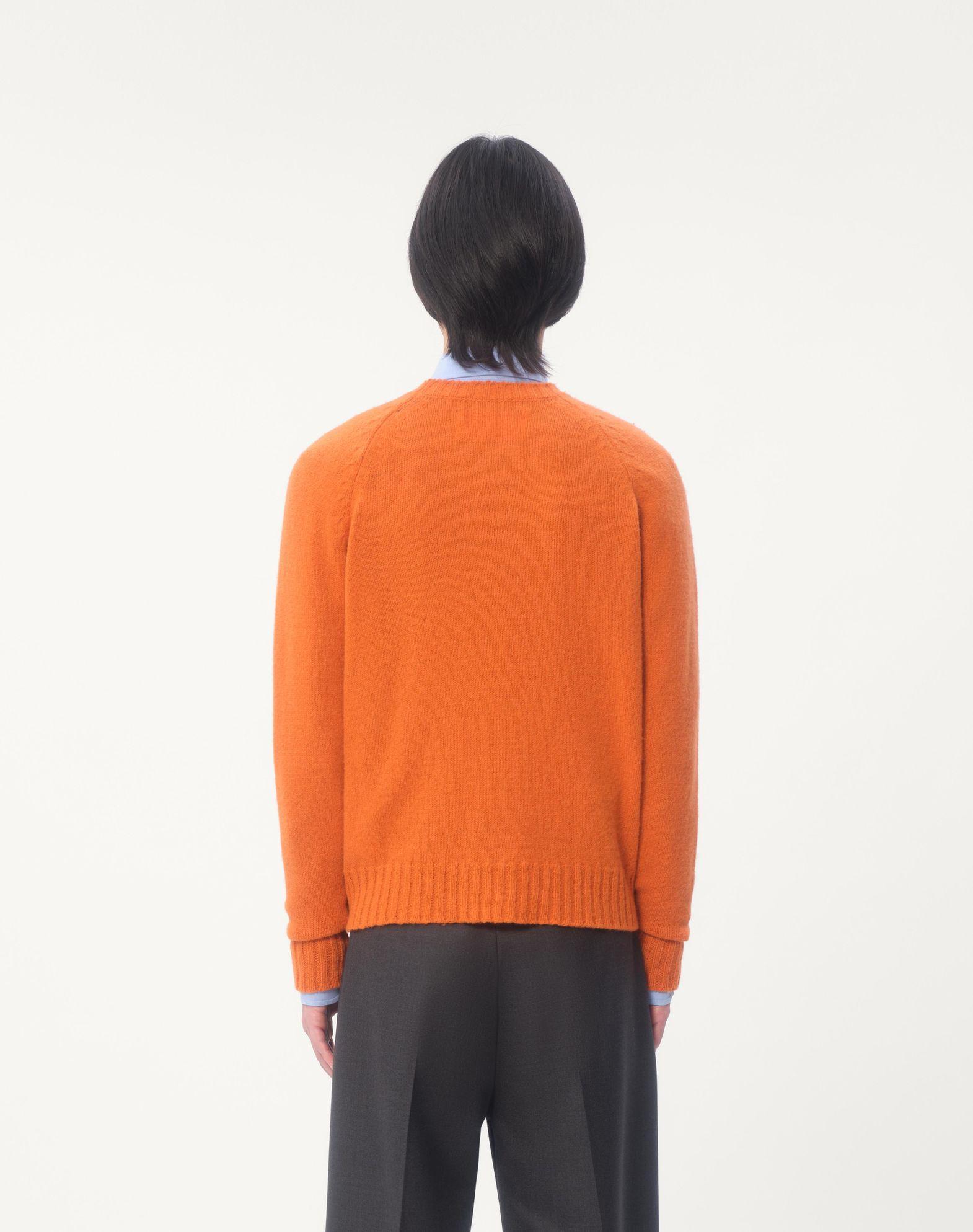 Shetland Wool Crewneck Sweater With Vlogo Embroidery Product Image