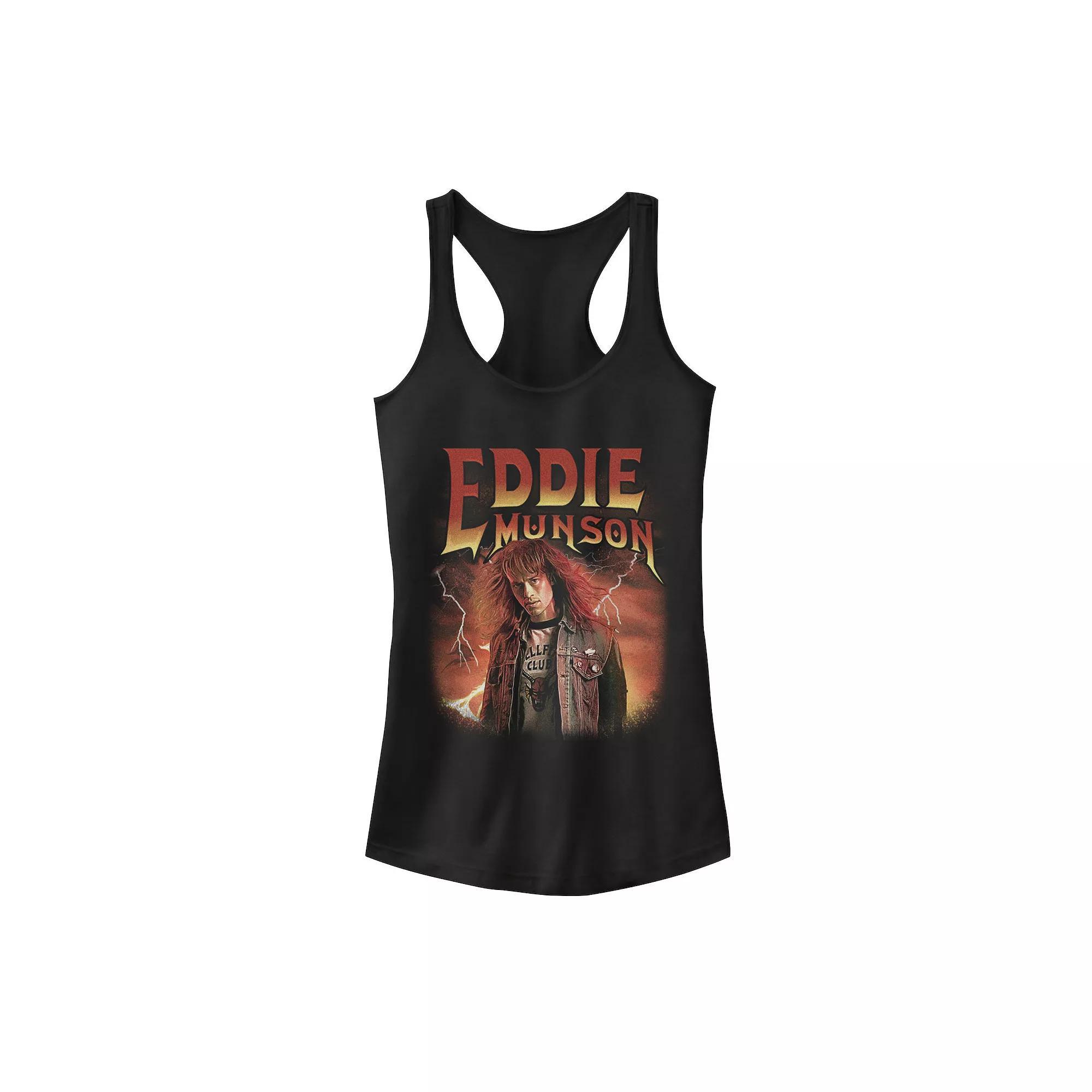 Juniors' Coca-Cola Spiral Coca Cola Logo Racerback Tank Top, Girl's, Size: Medium, Black Product Image