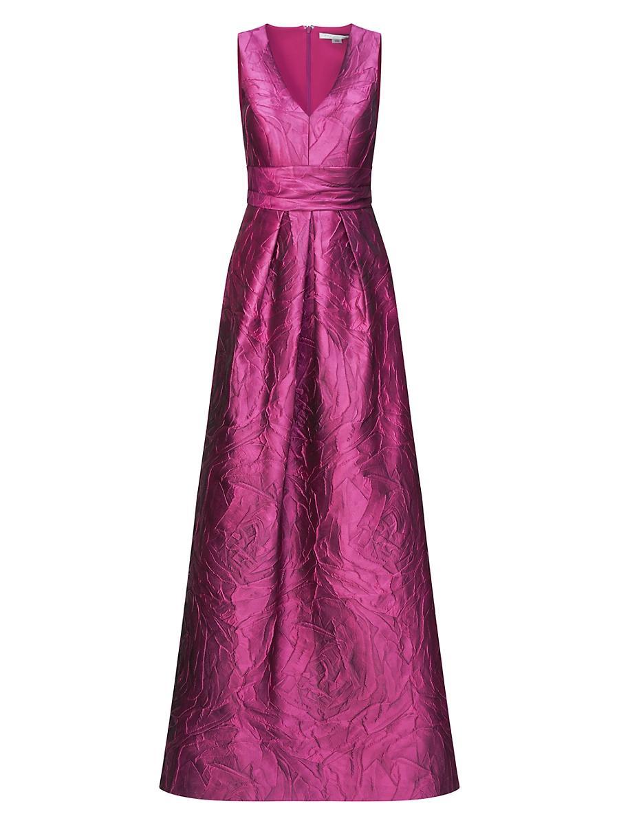 Womens Mariah Jacquard Textured Gown Product Image