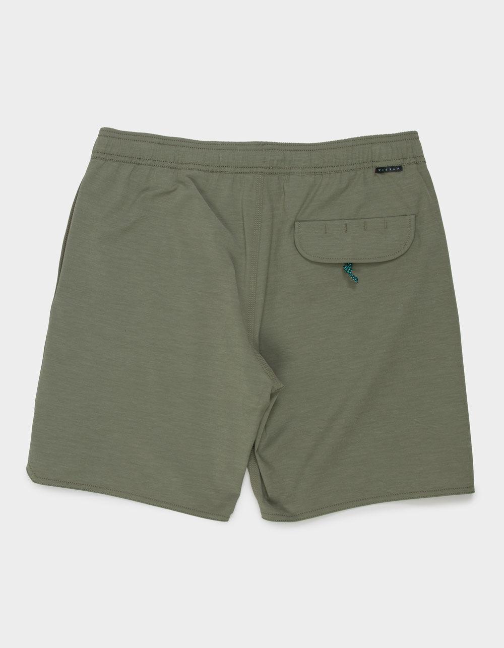 VISSLA Solid Sets Ecolastic Mens 17.5" Volley Shorts - OLIVE Product Image