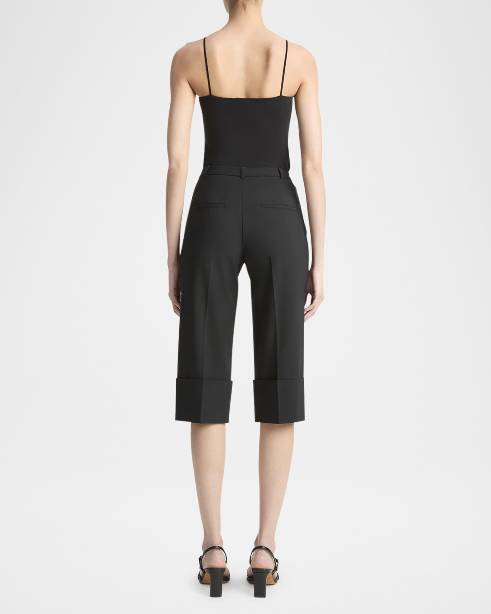 Mid-Rise Cuffed Crop Pants Product Image