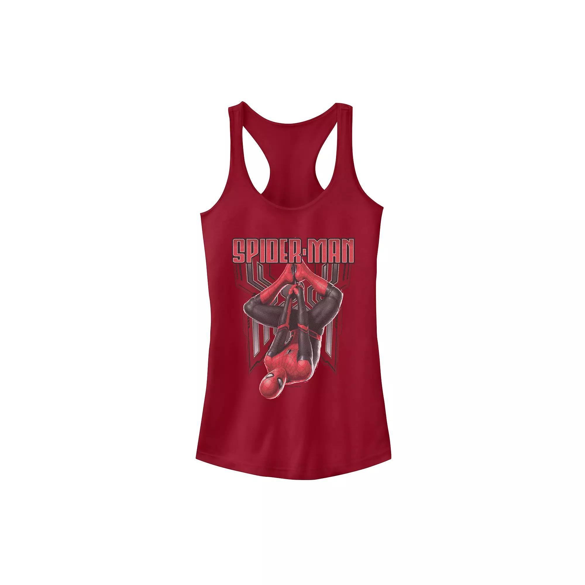 Juniors' Marvel Spider-Man Far From Home Hanging Around Tank Top, Girl's, Size: XL, Red Product Image