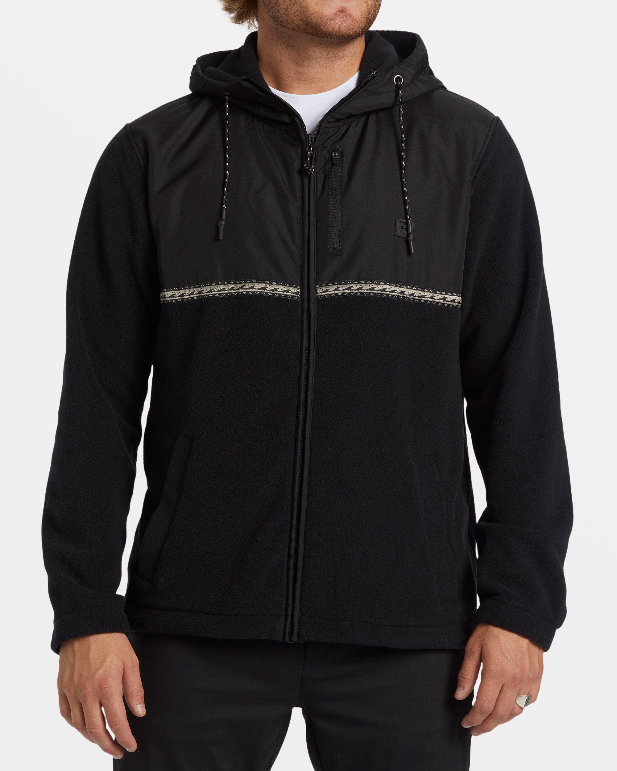 Boundary Lite Zip Hoodie - Black Male Product Image