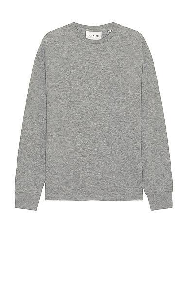 FRAME Duo Fold Long Sleeve Tee Grey. (also in L). Product Image
