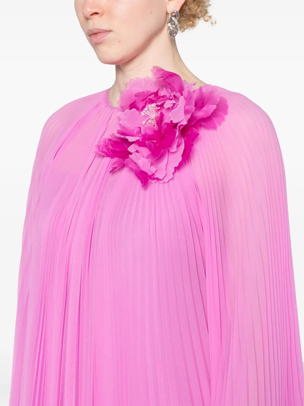 pleated chiffon maxi dress Product Image
