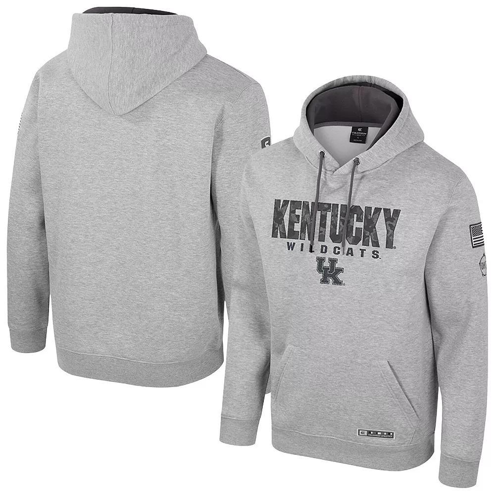 Men's Colosseum Heather Gray Michigan Wolverines Oorah OHT Military Appreciation Pullover Hoodie, Size: 2XL, Grey Product Image
