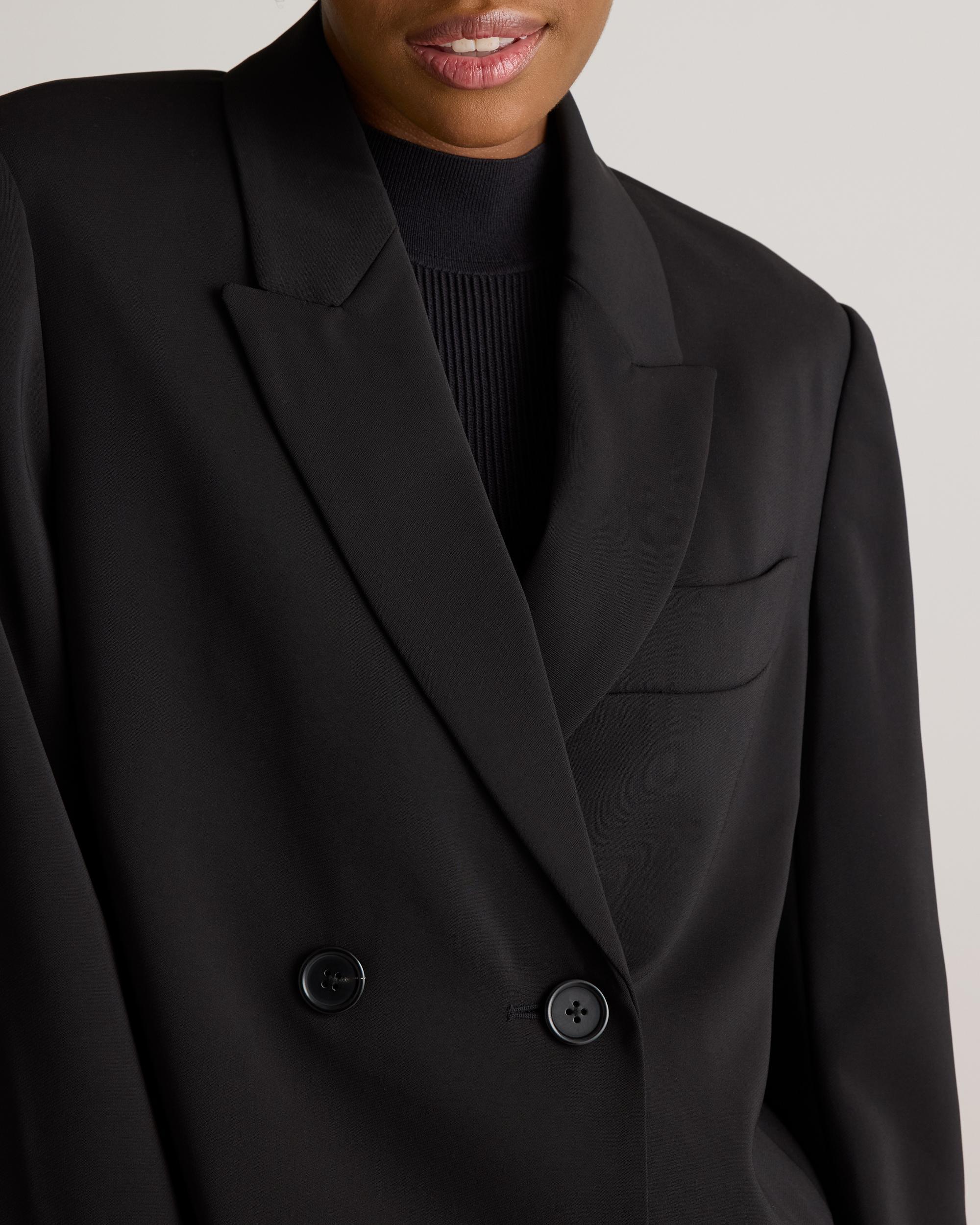 Quince | Women's Stretch Crepe Double-Breasted Blazer Polyester Product Image