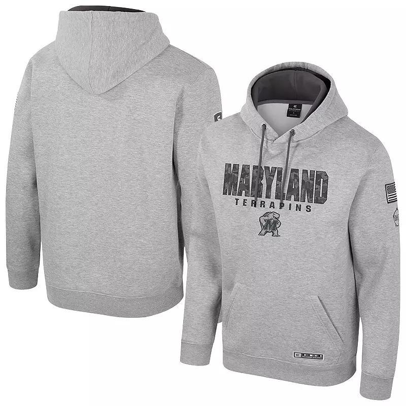 Men's Colosseum Heather Gray Arizona Wildcats Oorah OHT Military Appreciation Pullover Hoodie, Size: Medium, Grey Product Image