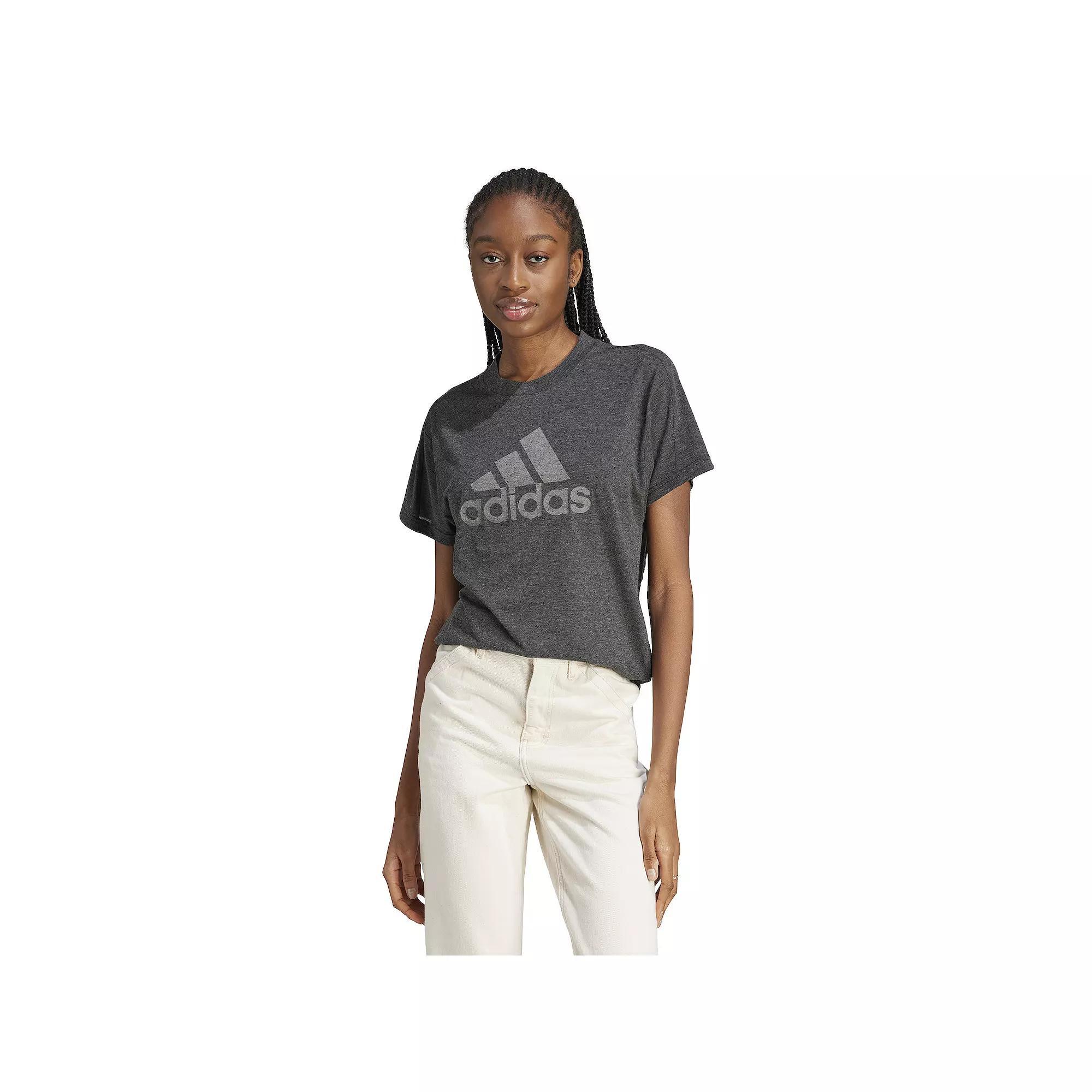 Women's adidas Future Icons Winners 3.0 Tee, Size: Small, Black Product Image