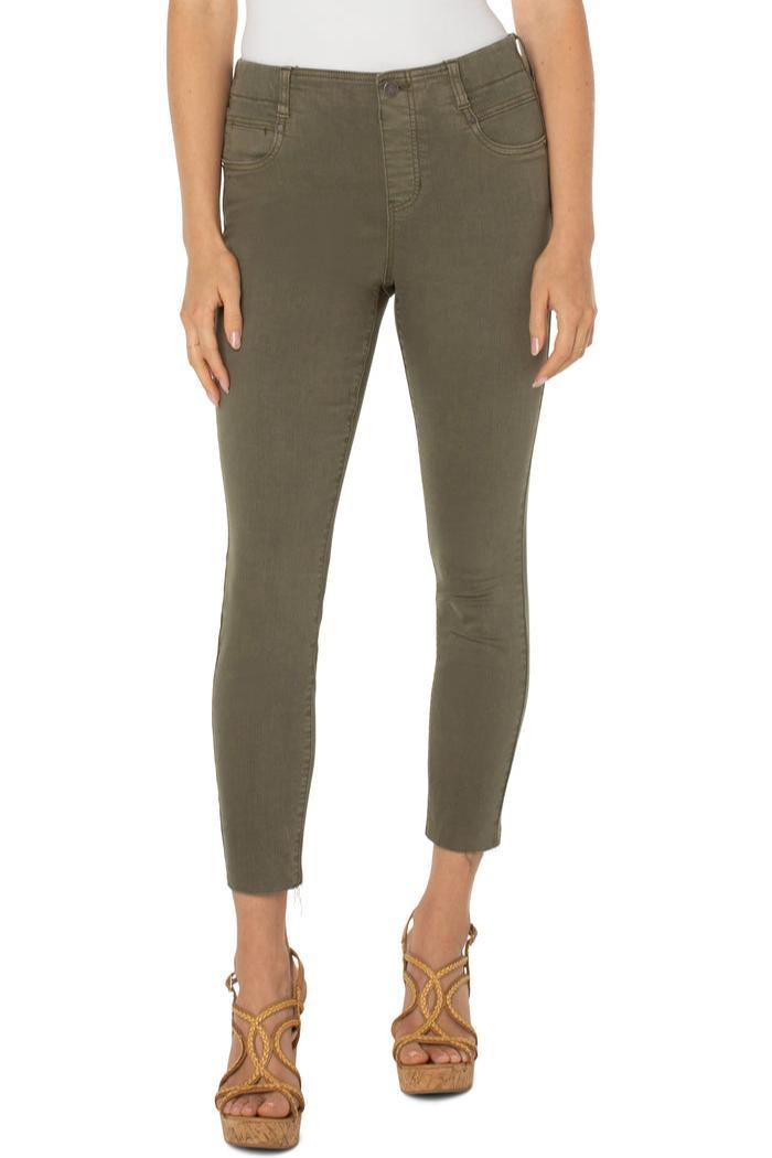 Gia Glider Crop Cut Hem High Performance Denim Product Image