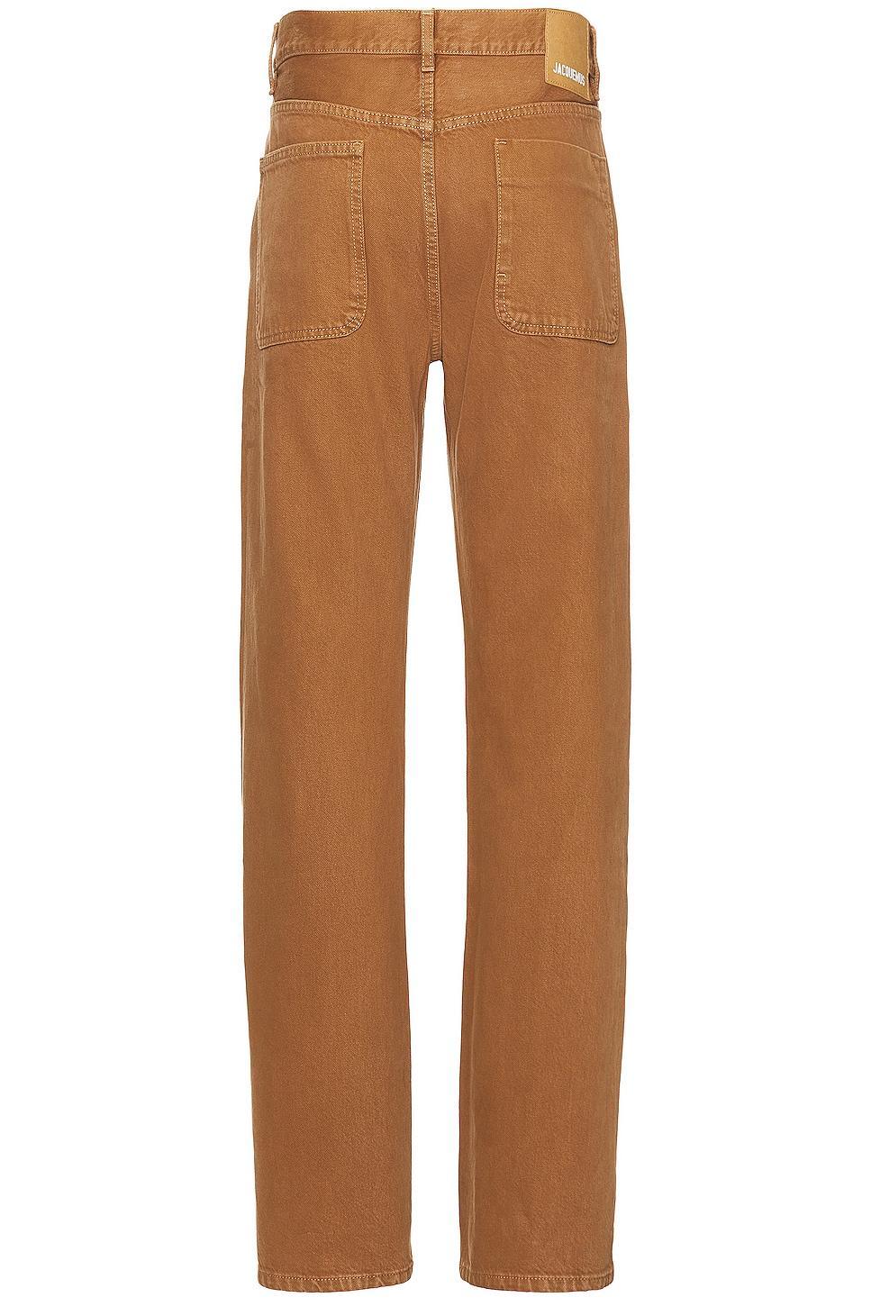 JACQUEMUS Le De-nimes Suno in in Camel & Beige - Brown. Size 34 (also in ). Product Image
