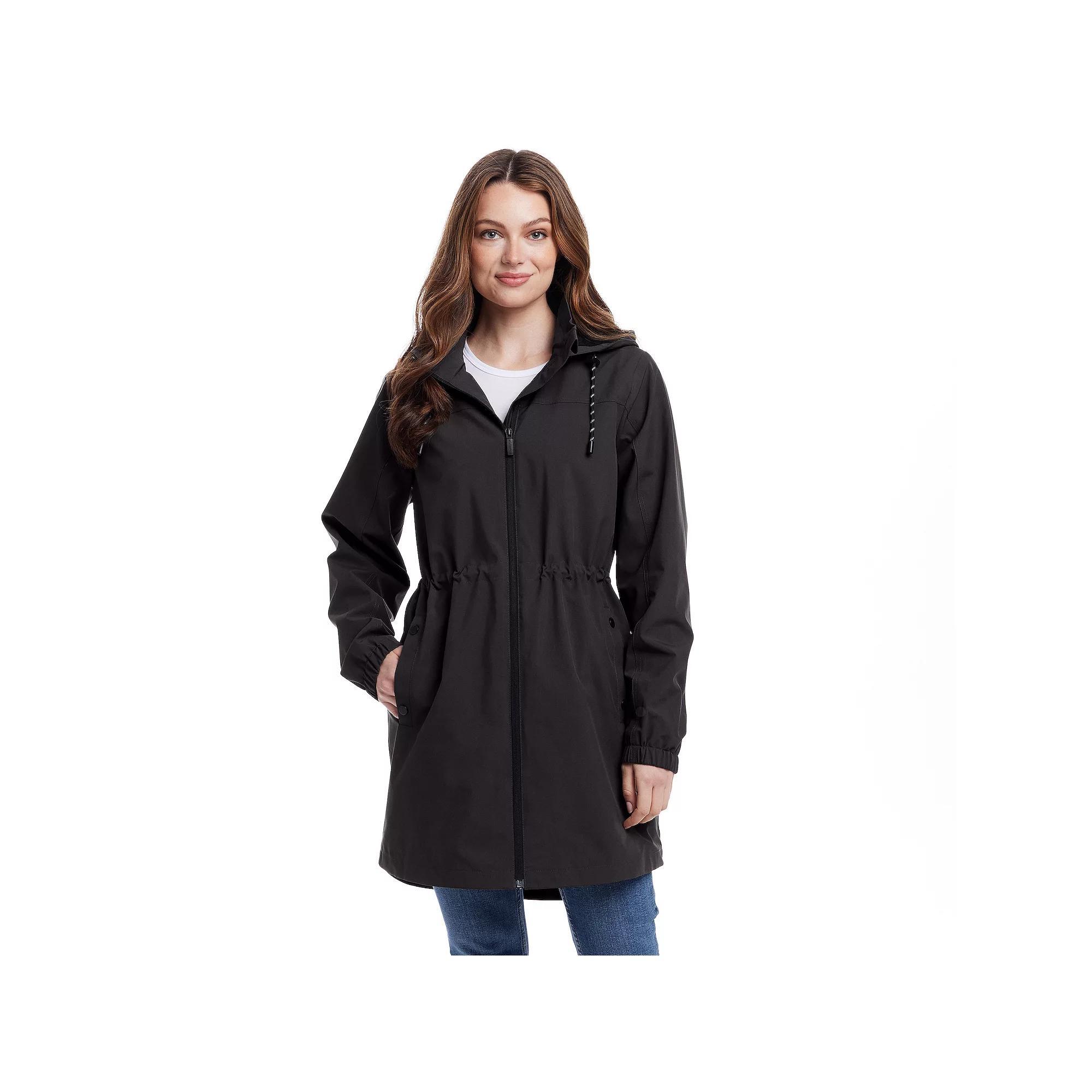 Women's Weathercast Hooded Anorak Jacket, Size: Medium, Black Product Image