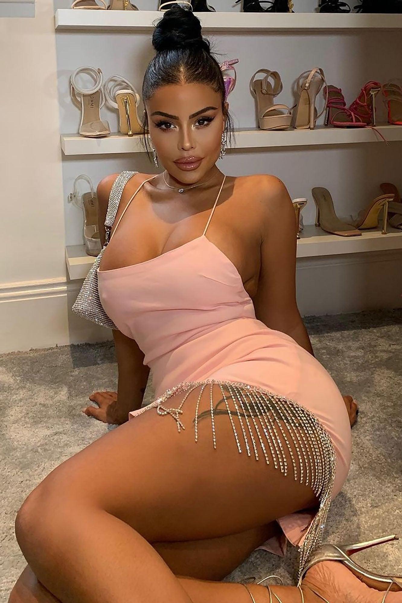 Borrowed Hearts Mini Dress - Light Pink Product Image