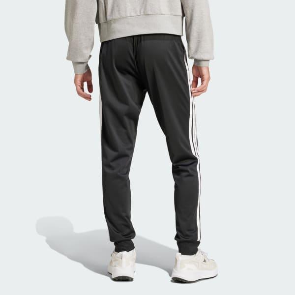 Men's adidas 3-Stripes Tricot Tapered Track Pants, Size: Small, Black Product Image