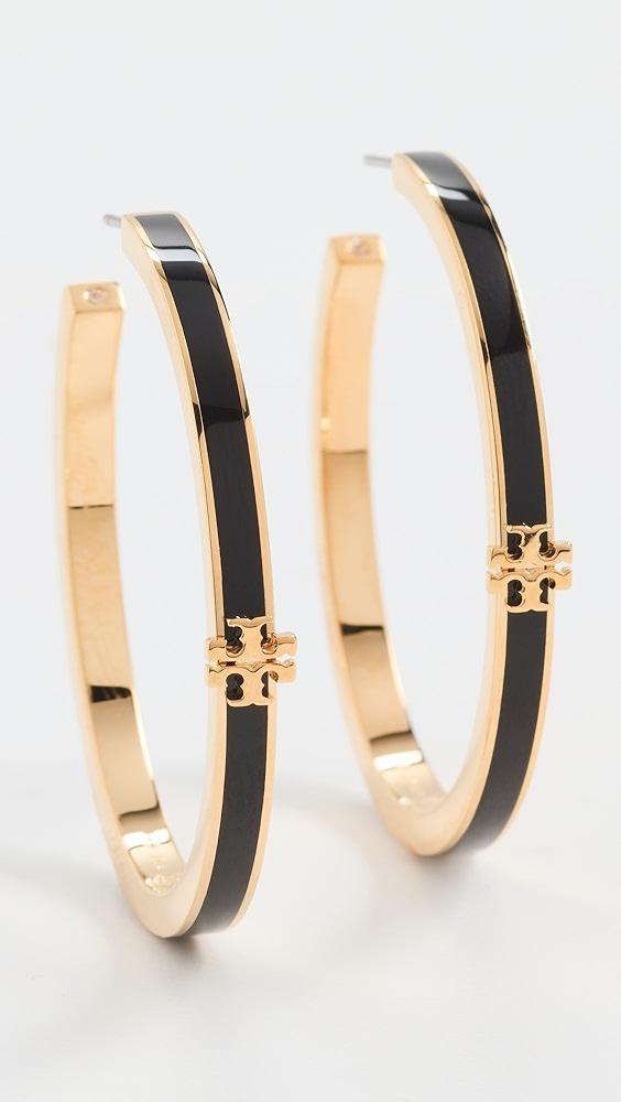 Tory Burch Kira Enamel Hoop Earrings | Shopbop Product Image