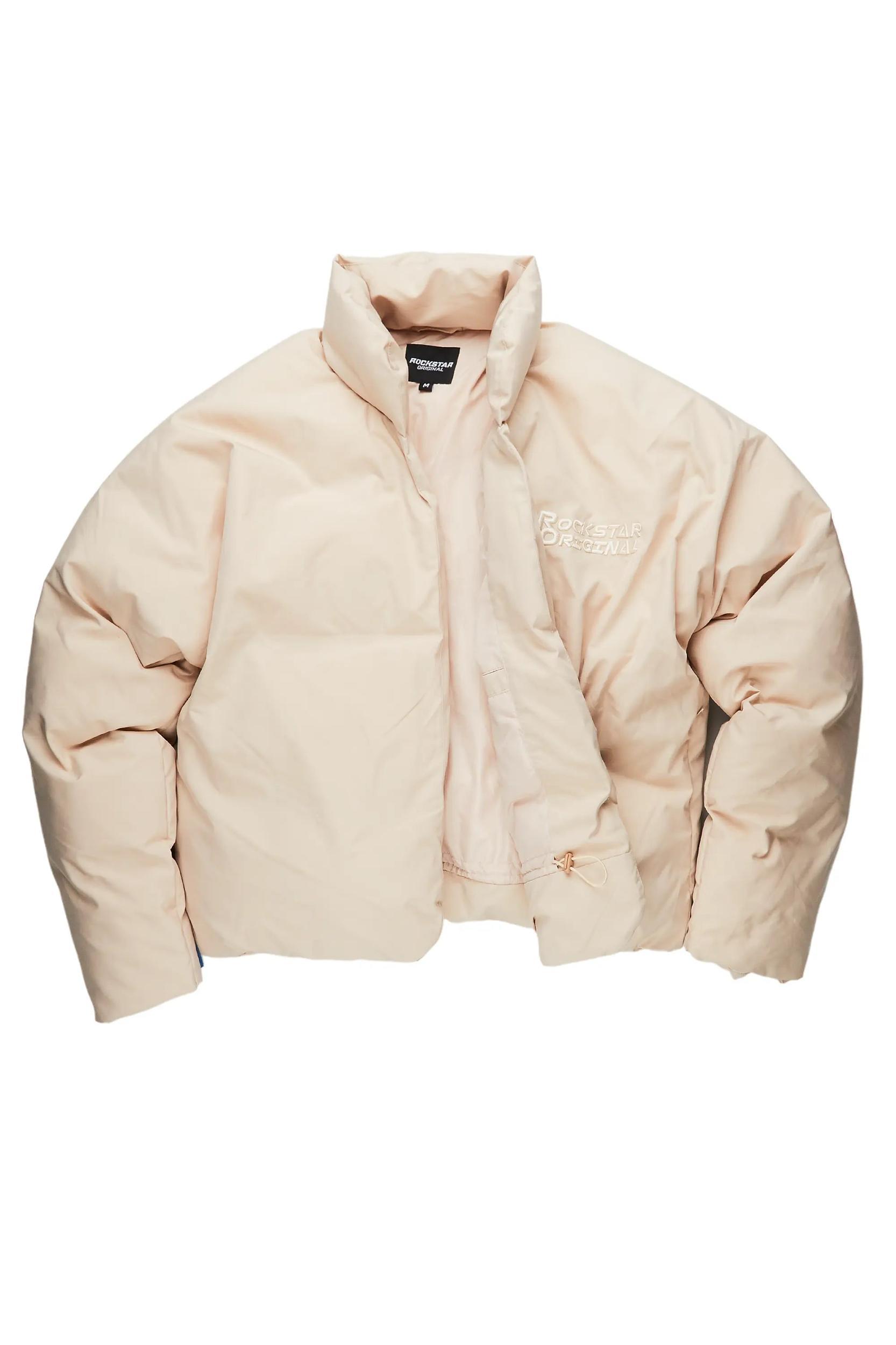 Damien Beige Puffer Jacket Male Product Image