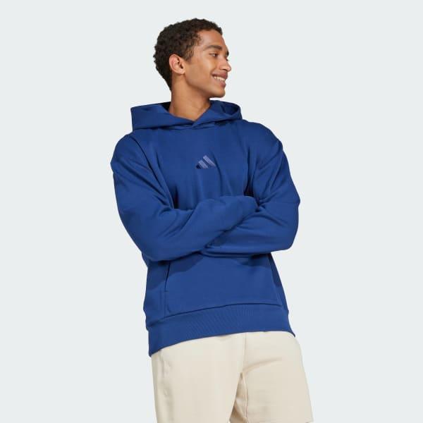 adidas ALL SZN Fleece Hoodie True Pink L Mens Product Image