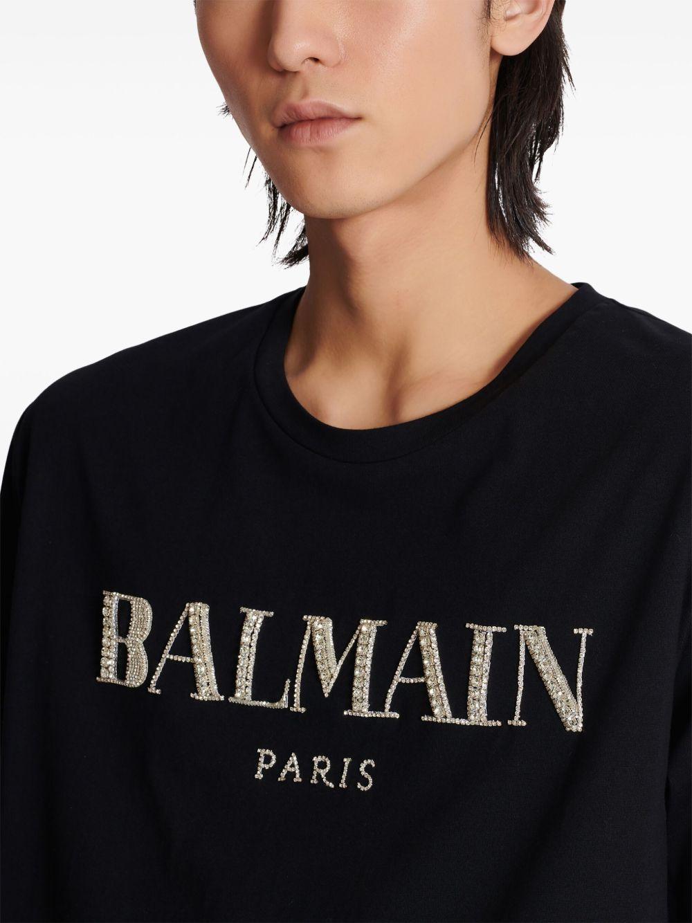 Vintage crystal-embellished T-shirt  Product Image