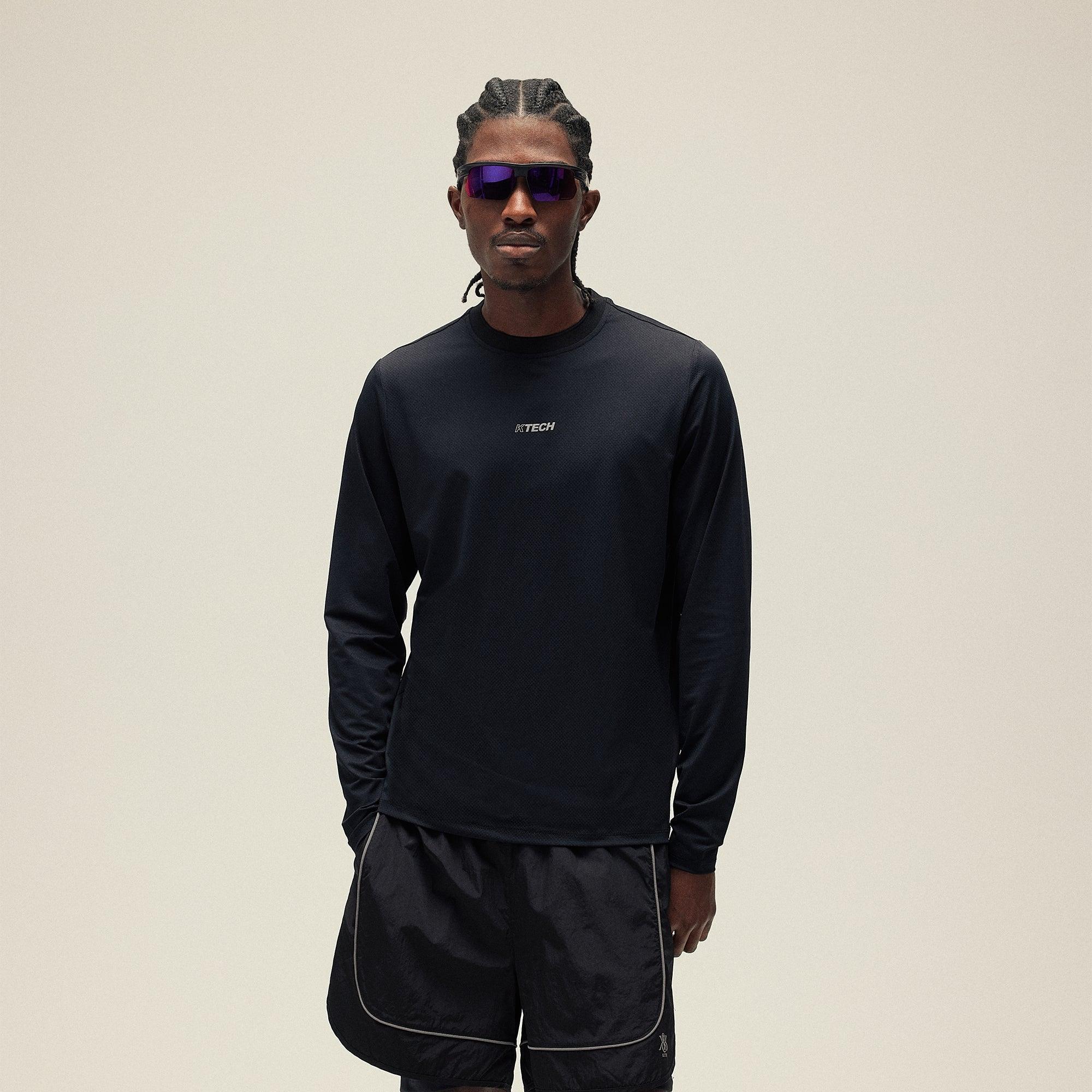 Kith Honeycomb Tech Heathrow Long Sleeve Tee - Black Male Product Image