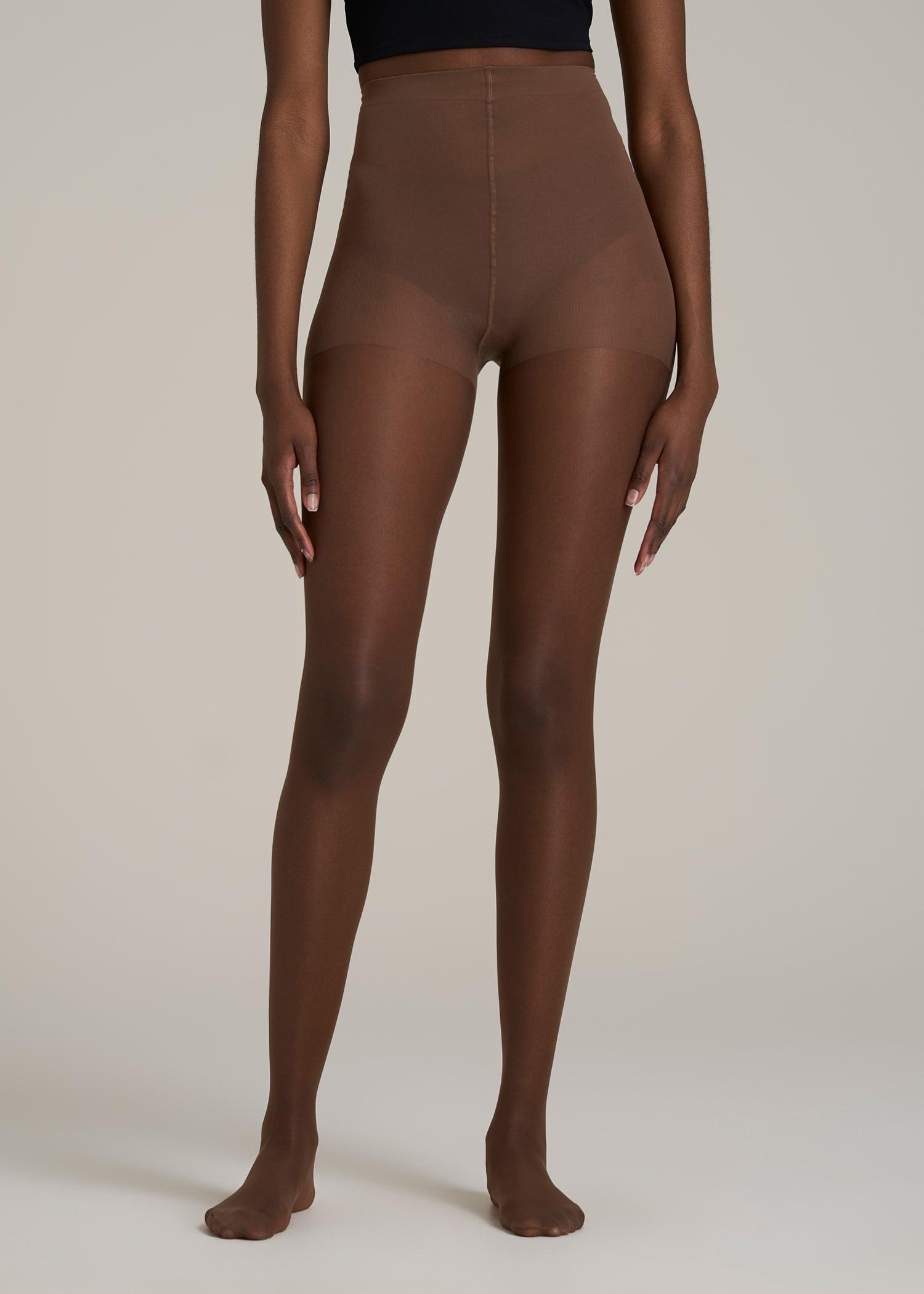 Ultra Sheer Pantyhose for Tall Women in Soft Cocoa Product Image