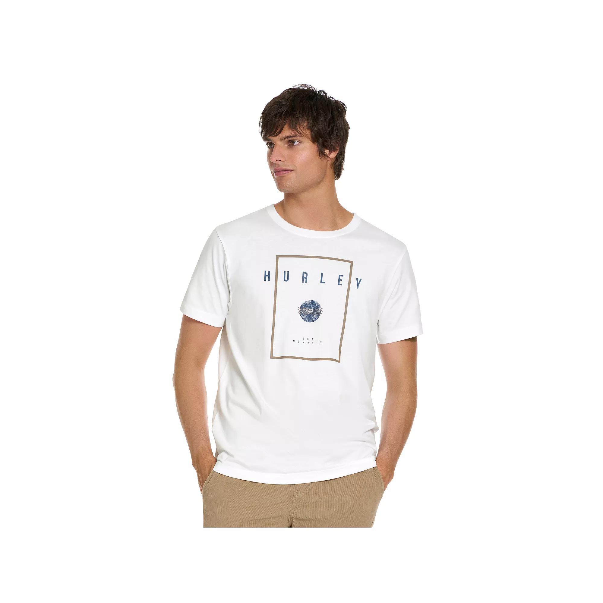 Men's Hurley Front Graphic Tee, Size: Large, White Product Image