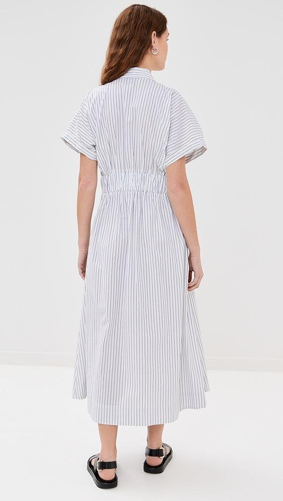 Moon River V Neck Pleated Midi Dress | Shopbop Product Image