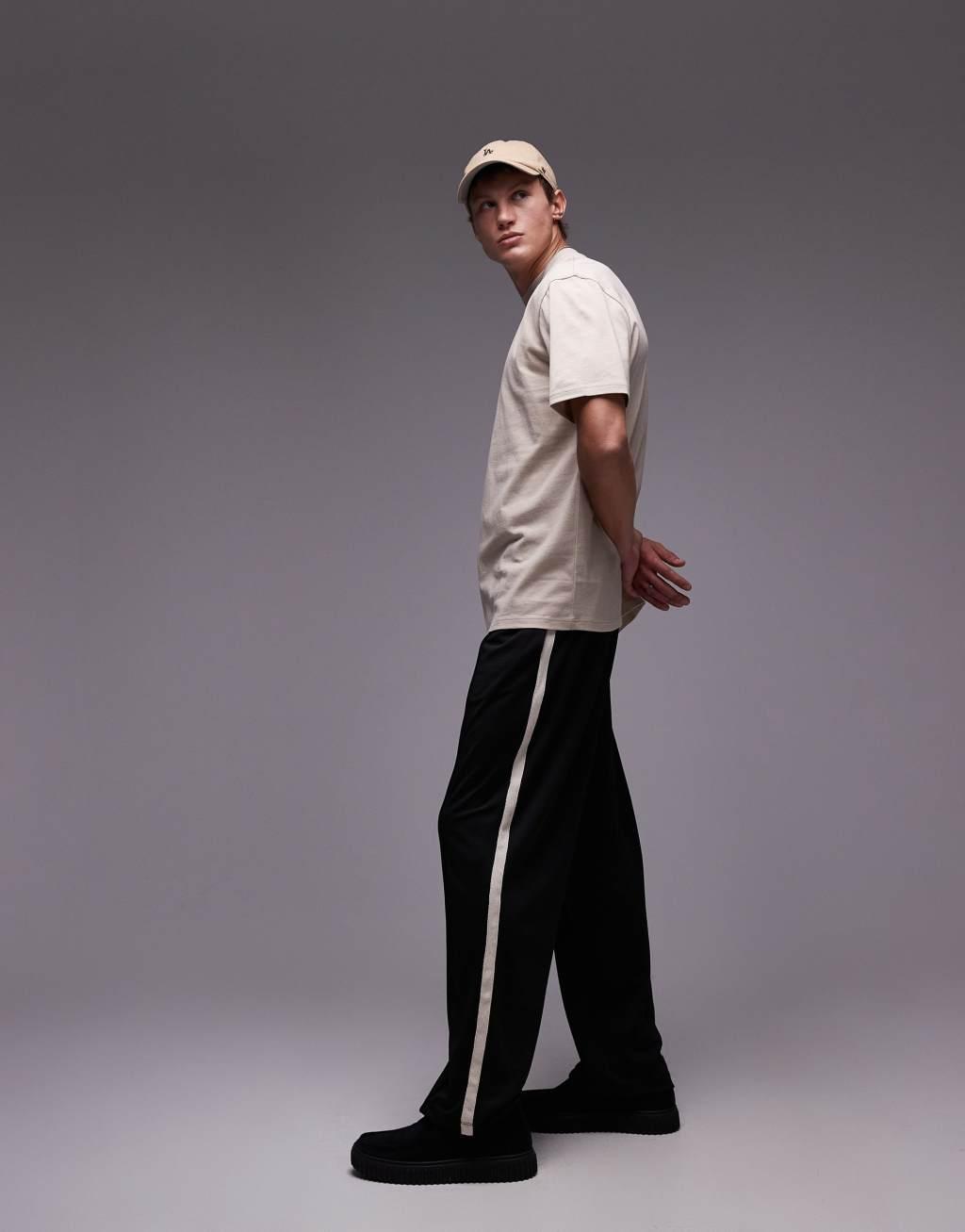 Topman oversized fit t-shirt in stone Product Image