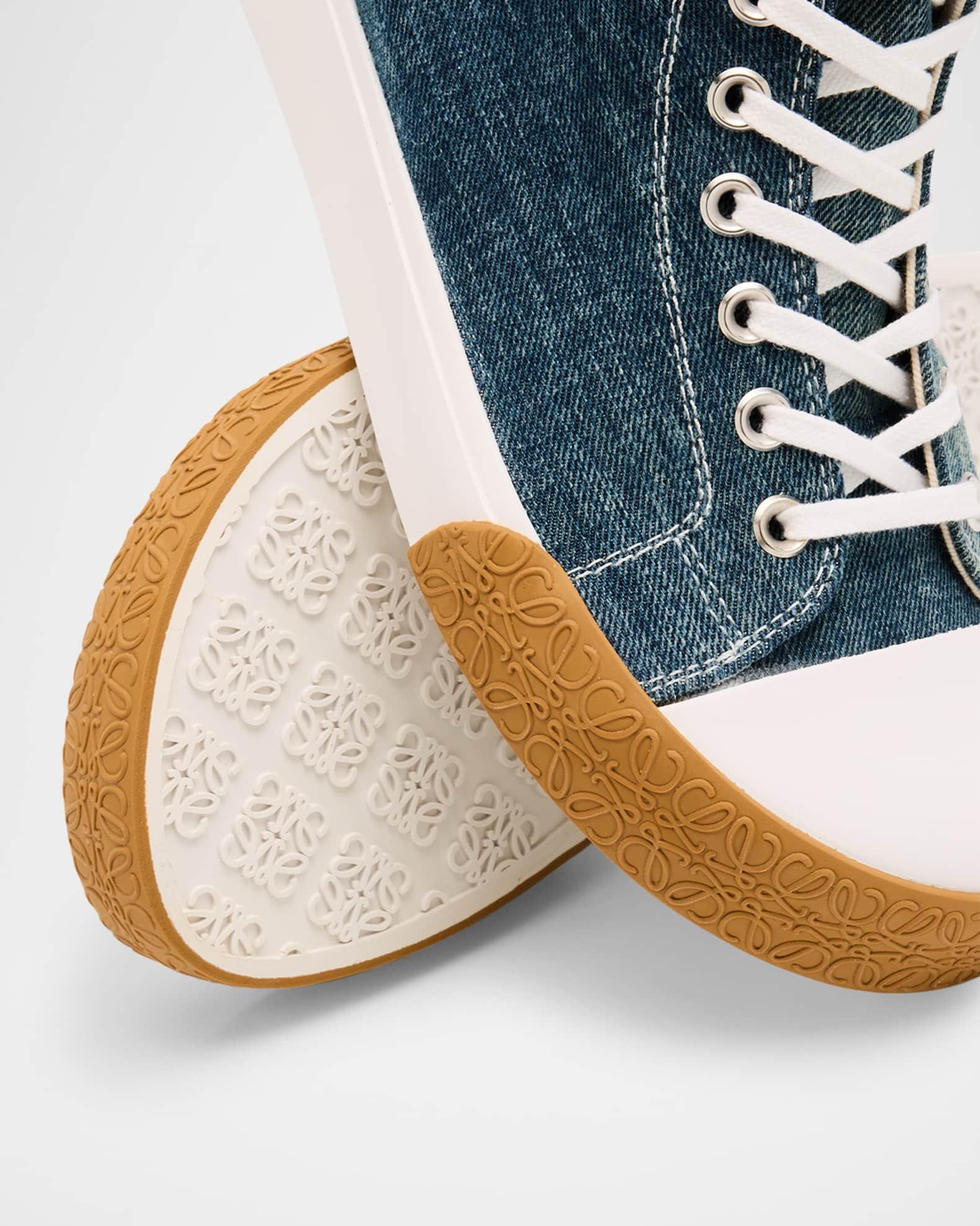 Men's Bloc Denim High-Top Sneakers Product Image