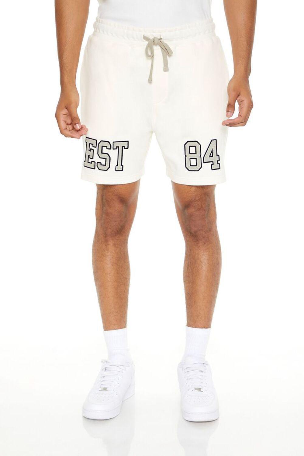 Est 84 Cotton Drawstring Shorts | Forever 21 Product Image