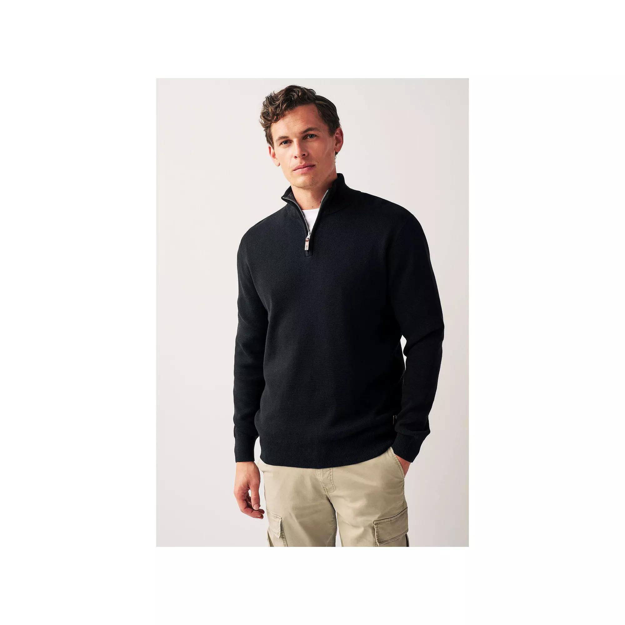 Men's NEXT Quarter Zip Knit Sweater, Size: XL, Black Product Image