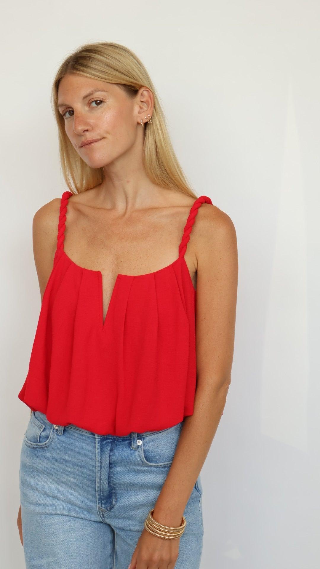 Bubble Braided Strap Top Product Image