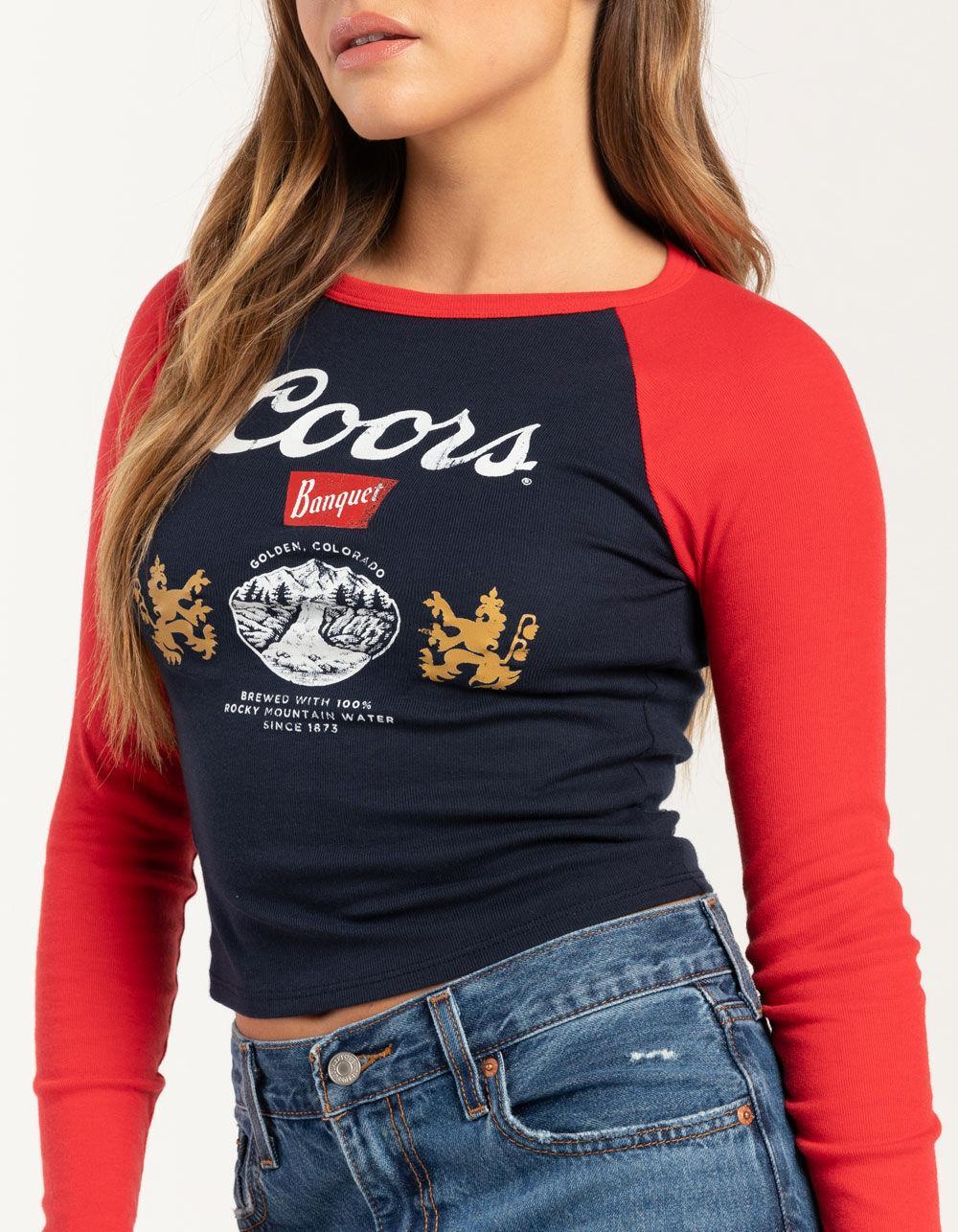 COORS Womens Long Sleeve Raglan Baby Tee - NAVY Product Image