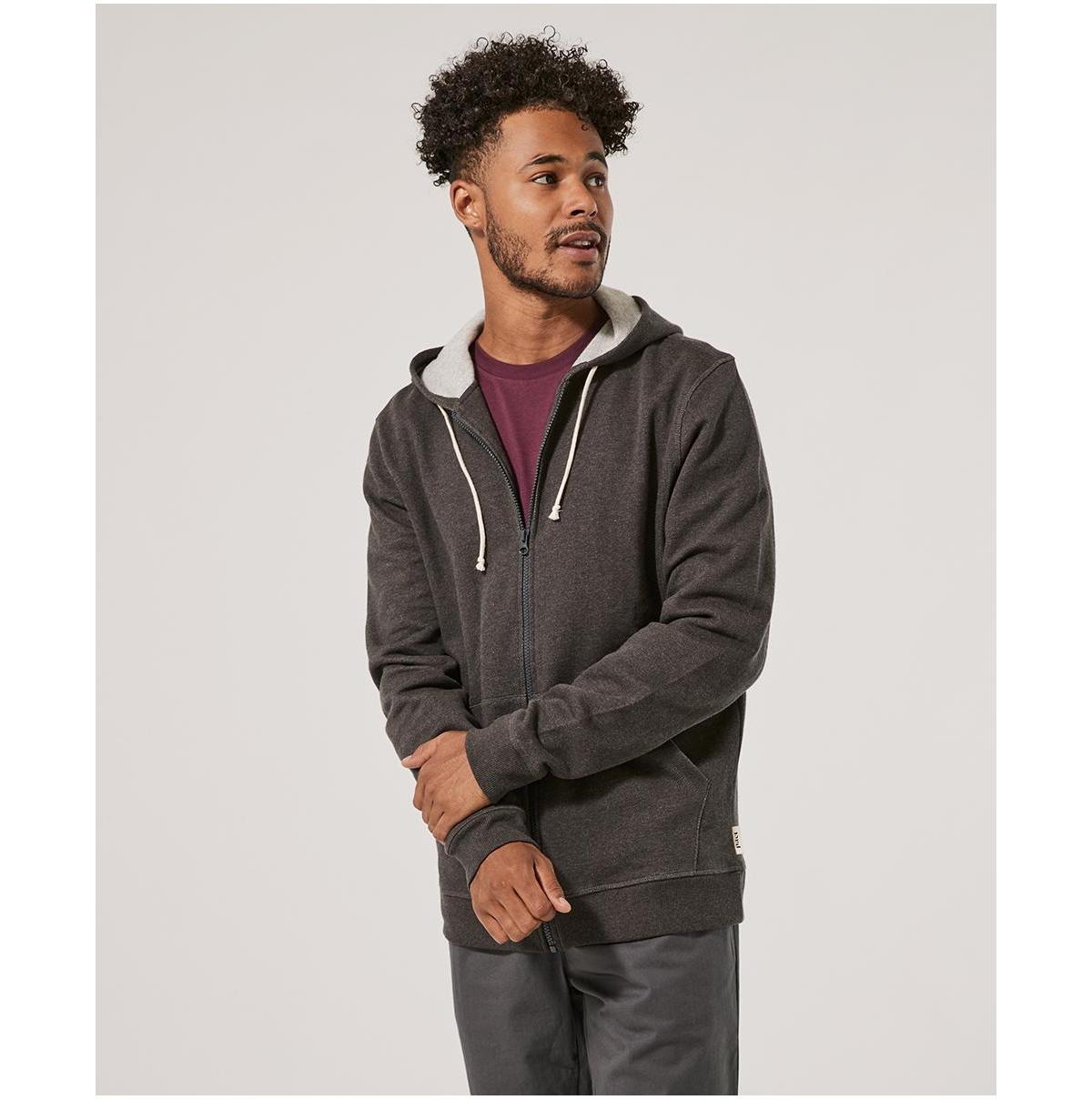 Men's Black Cloud Brushed Fleece Zip Hoodie 2XL Product Image