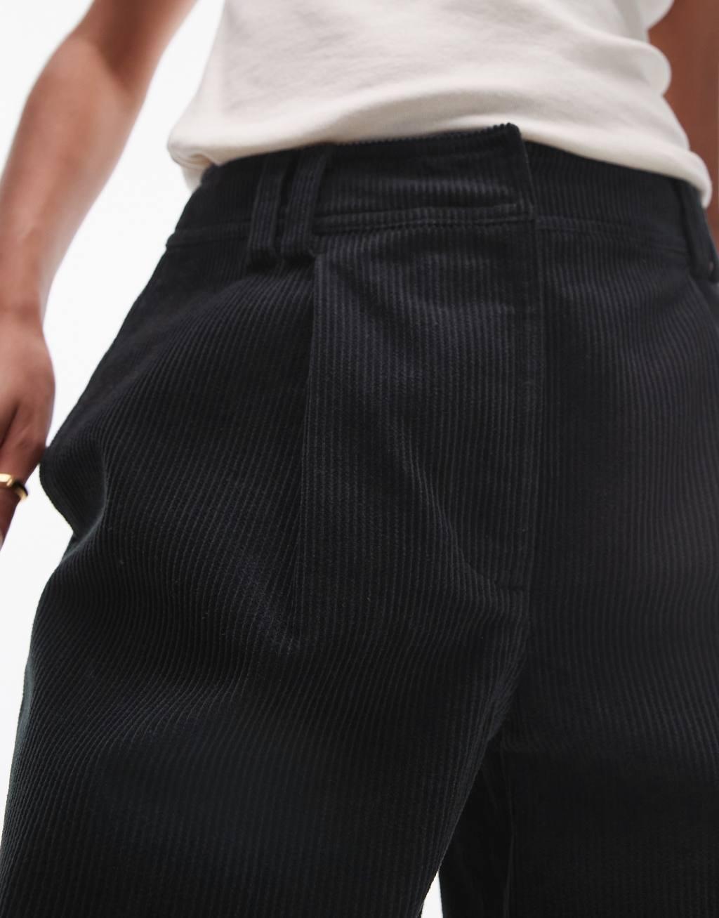 Topshop cord peg pants in blue Product Image