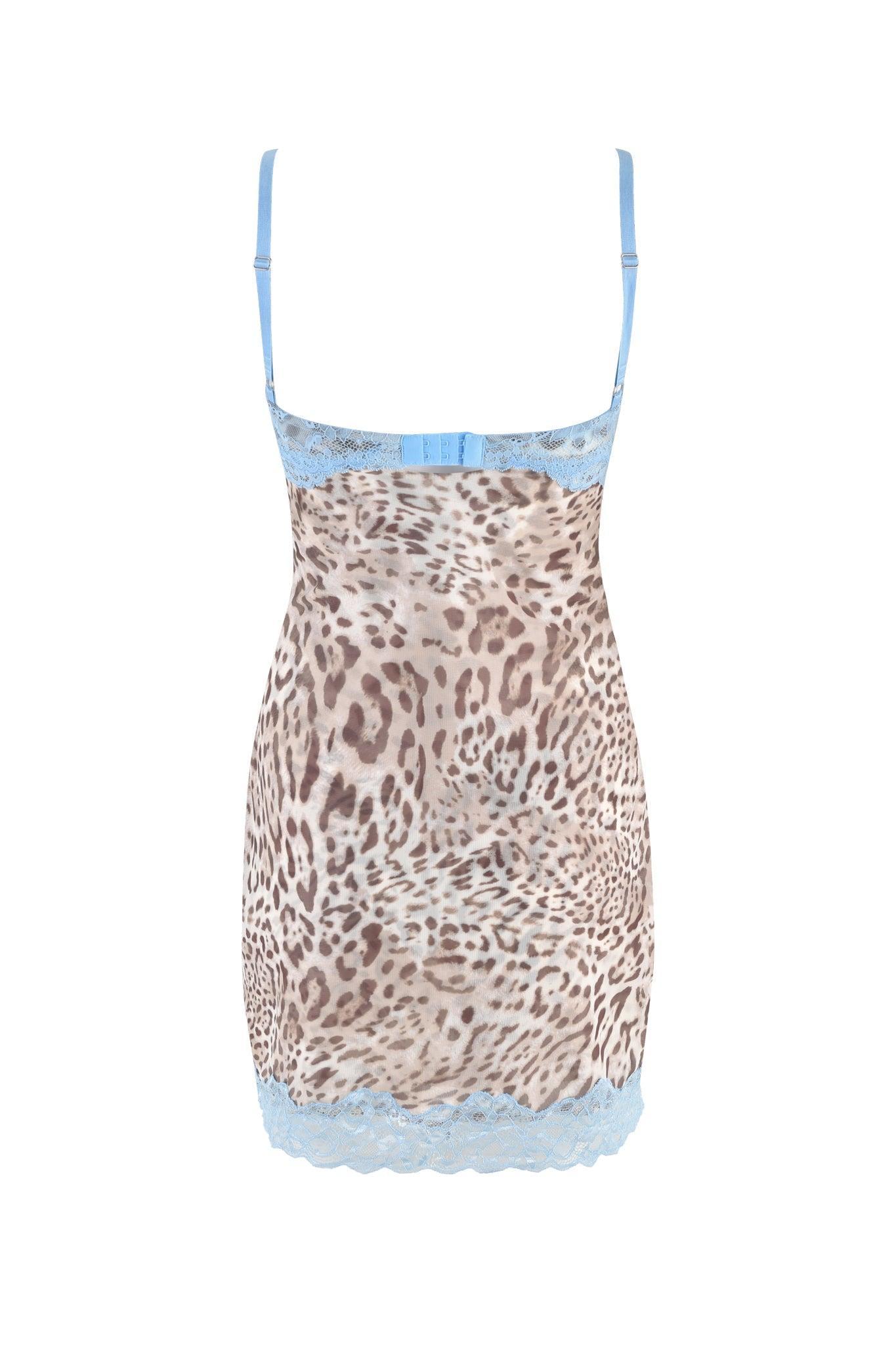 CALYPSO MINI DRESS - NEUTRAL : LEOPARD LIMBO Product Image