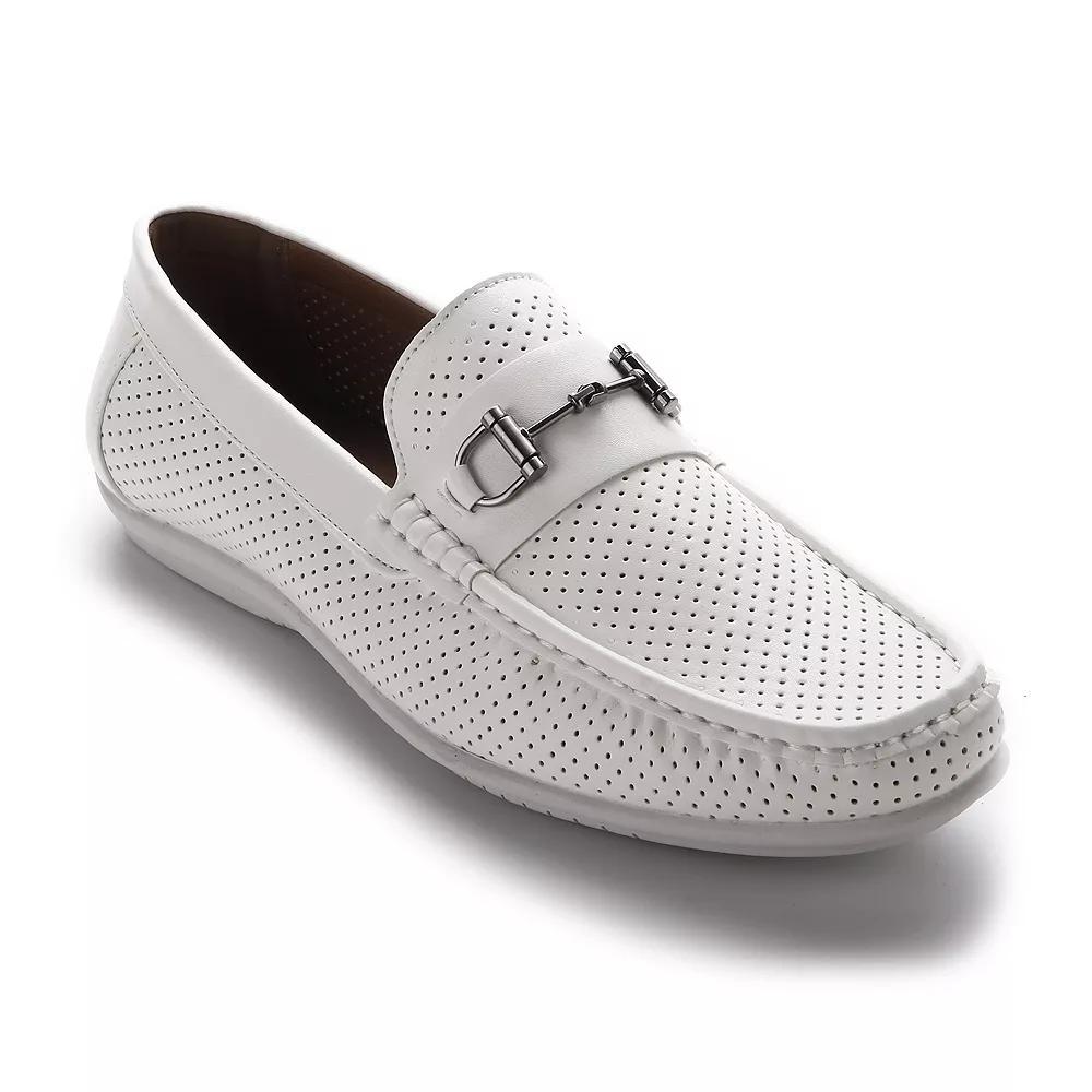 Aston Marc Men's Perforated Driving Loafers, Size: 10, Gray Product Image