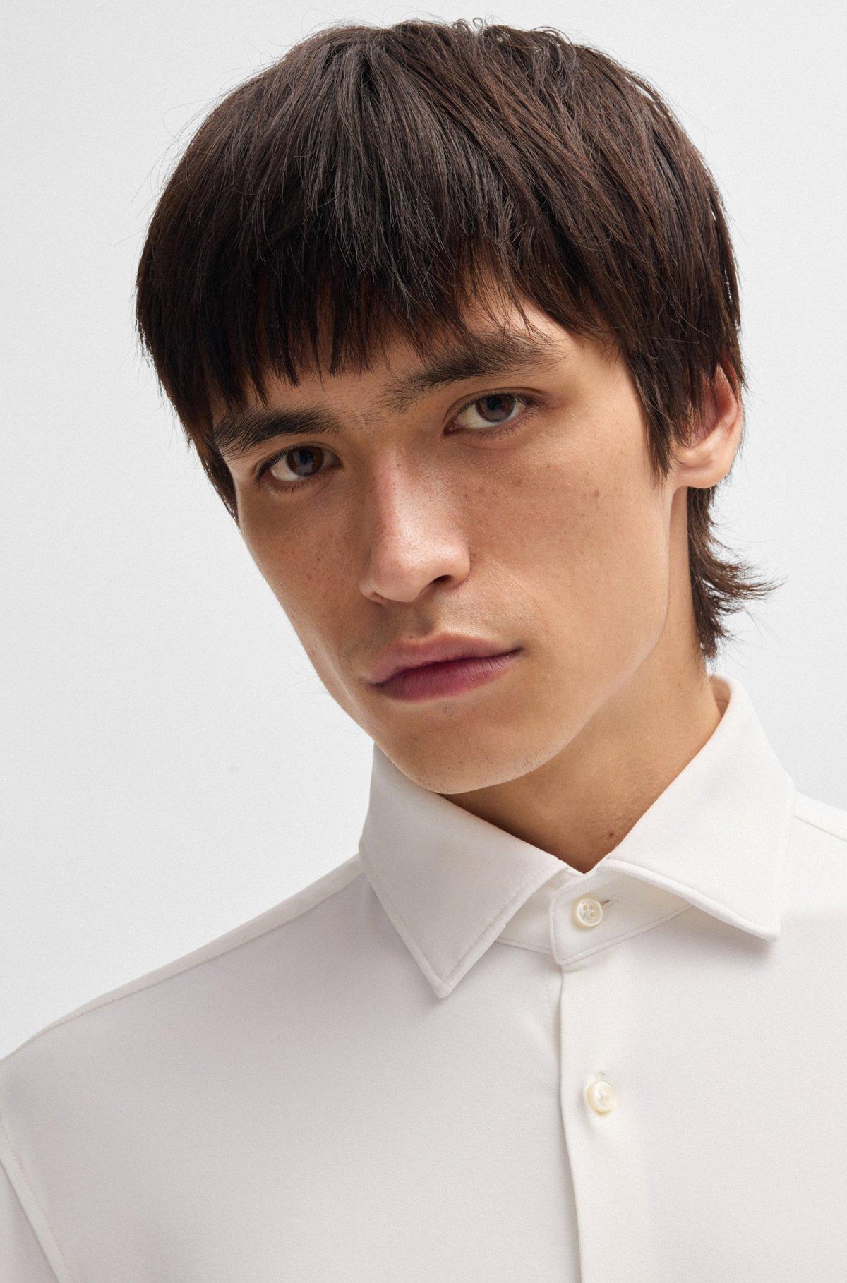 Slim-fit shirt in performance-stretch jersey Product Image