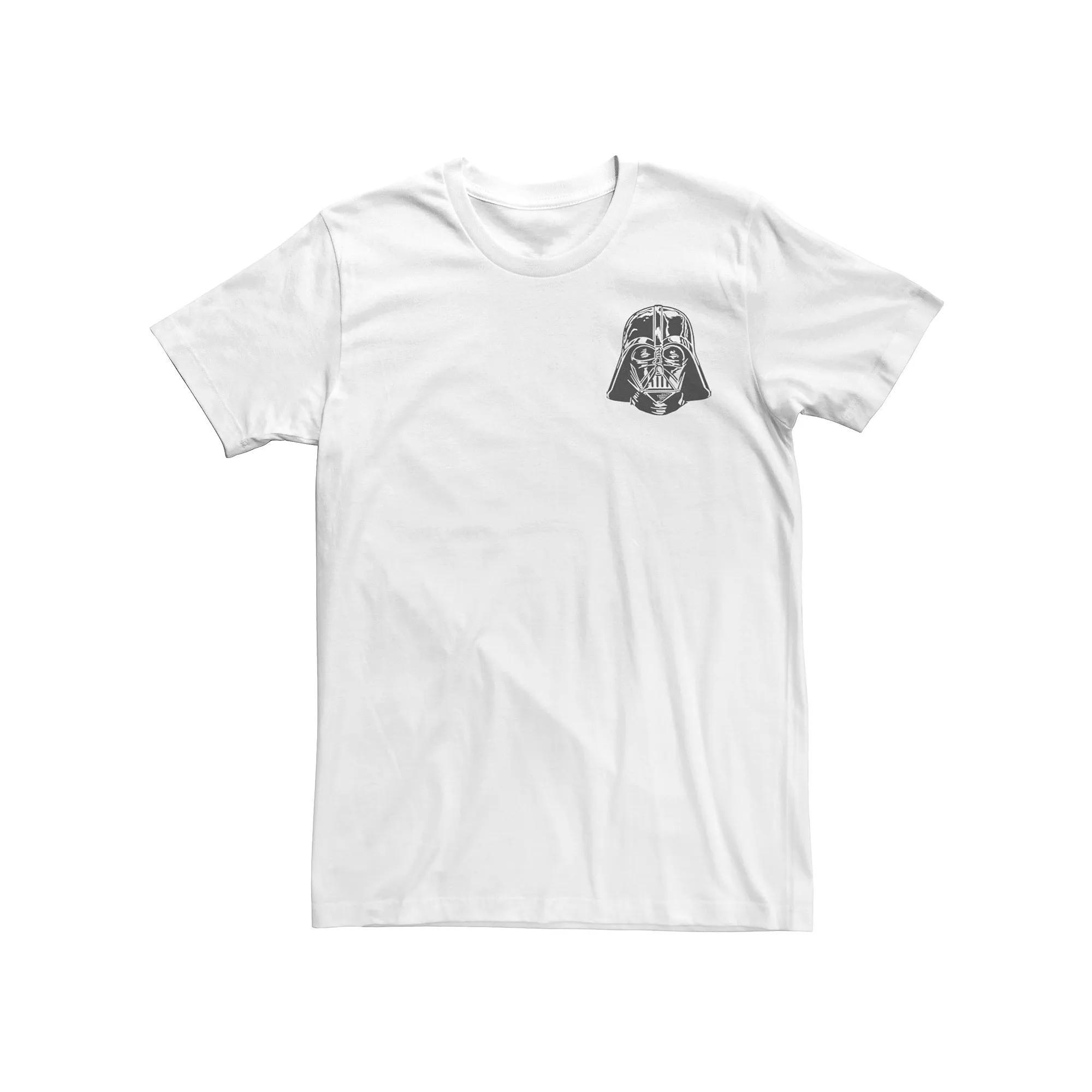 Men's Star Wars Darth Vader Helmet Pocket Tee, Size: 3XL, White Product Image