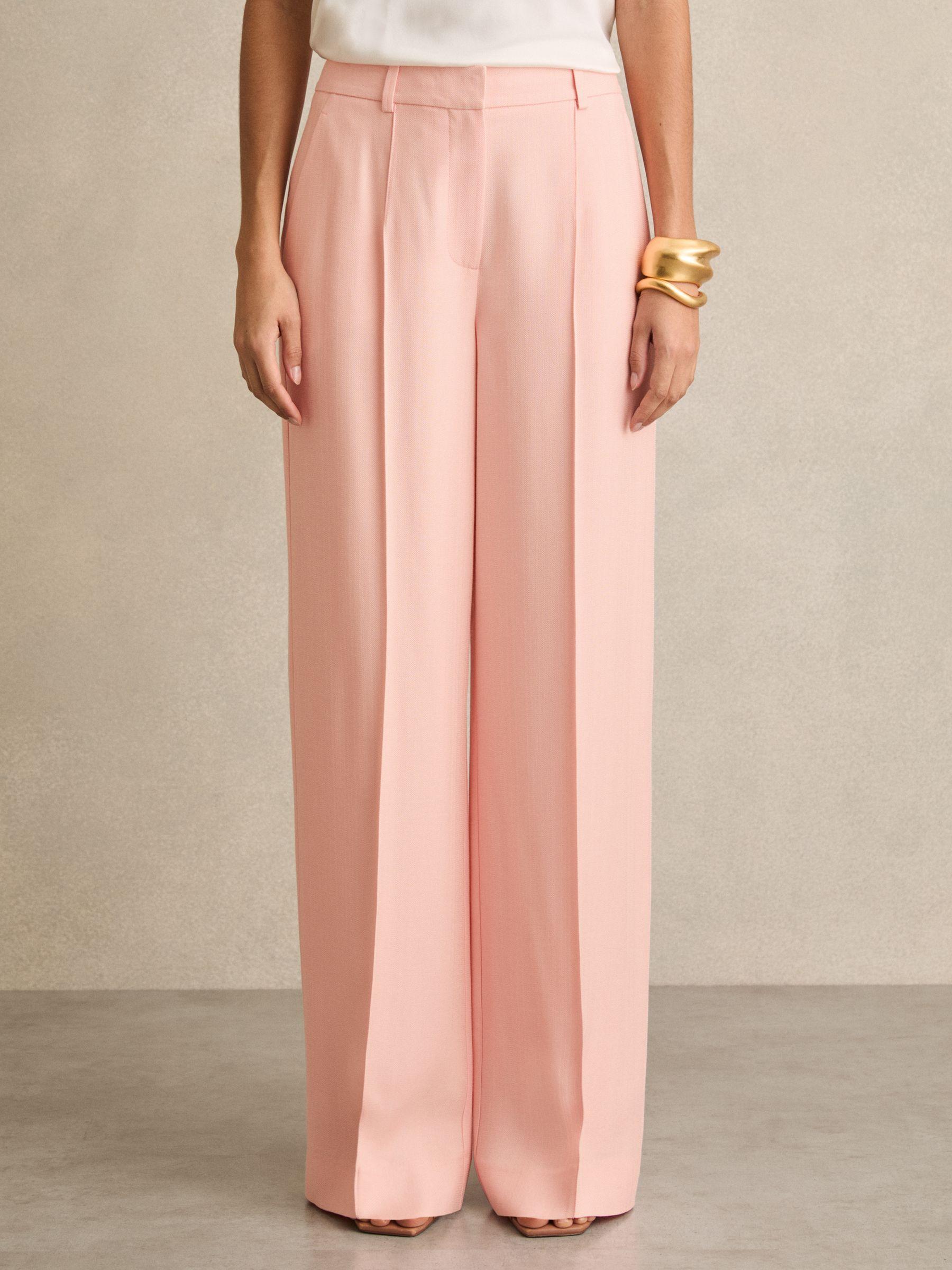 Petite Stretch-Cotton Wide-Leg Jeans in Light Blue Product Image