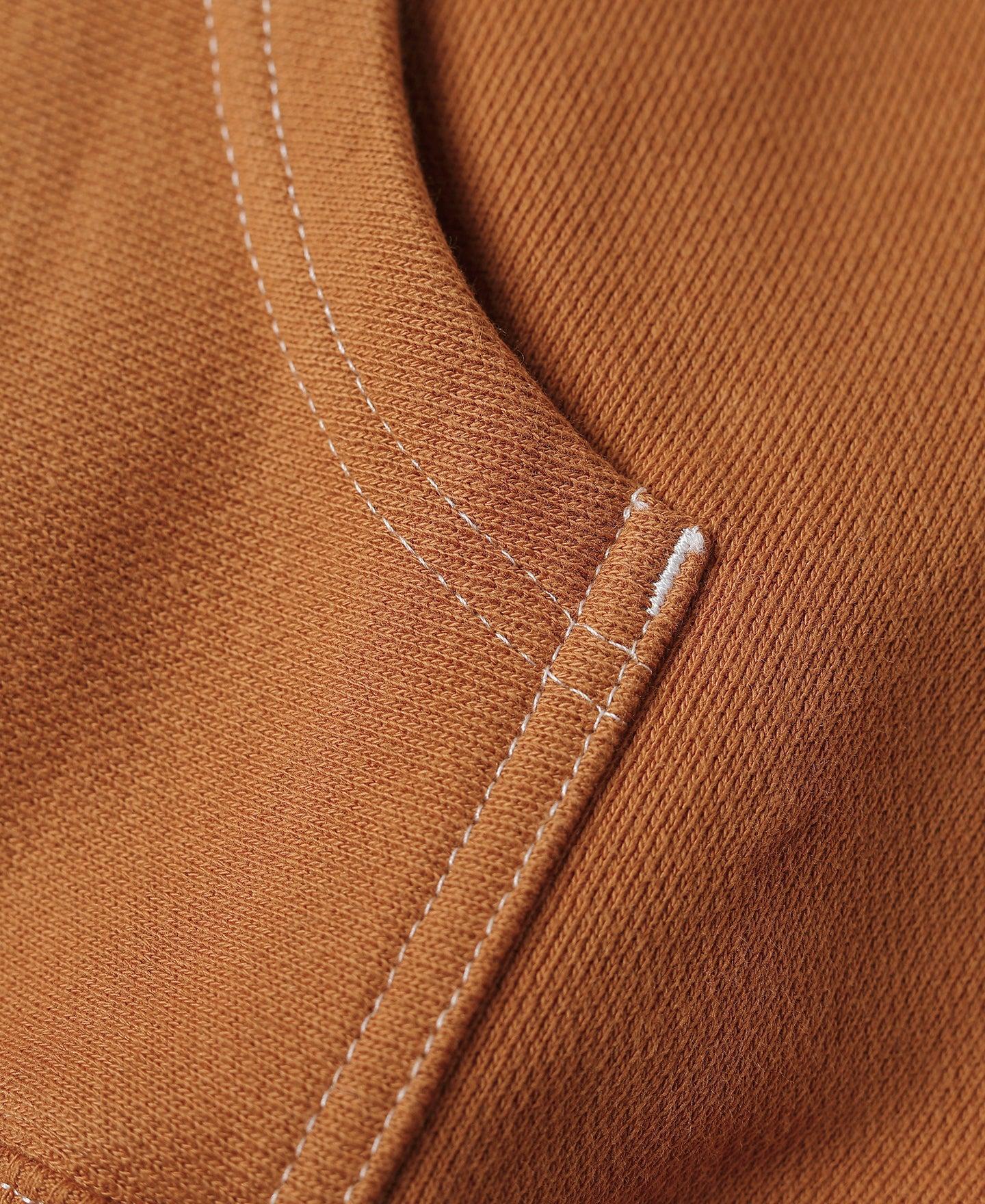 1950s Wind Shield Full-Zip Thermal Hoodie - Orange Product Image