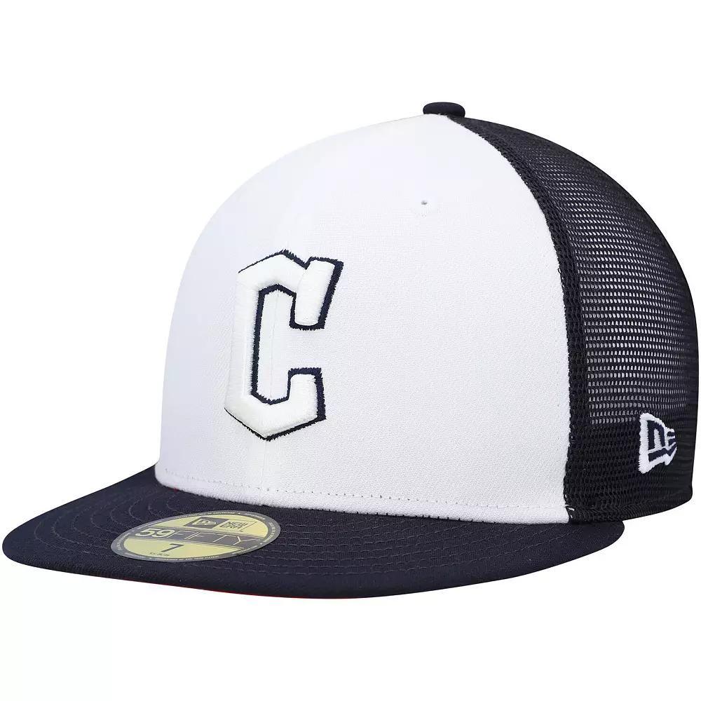 Men's New Era  Navy/White Cleveland Guardians 2023 On-Field Batting Practice 59FIFTY Fitted Hat, Size: 7, Grd White Product Image