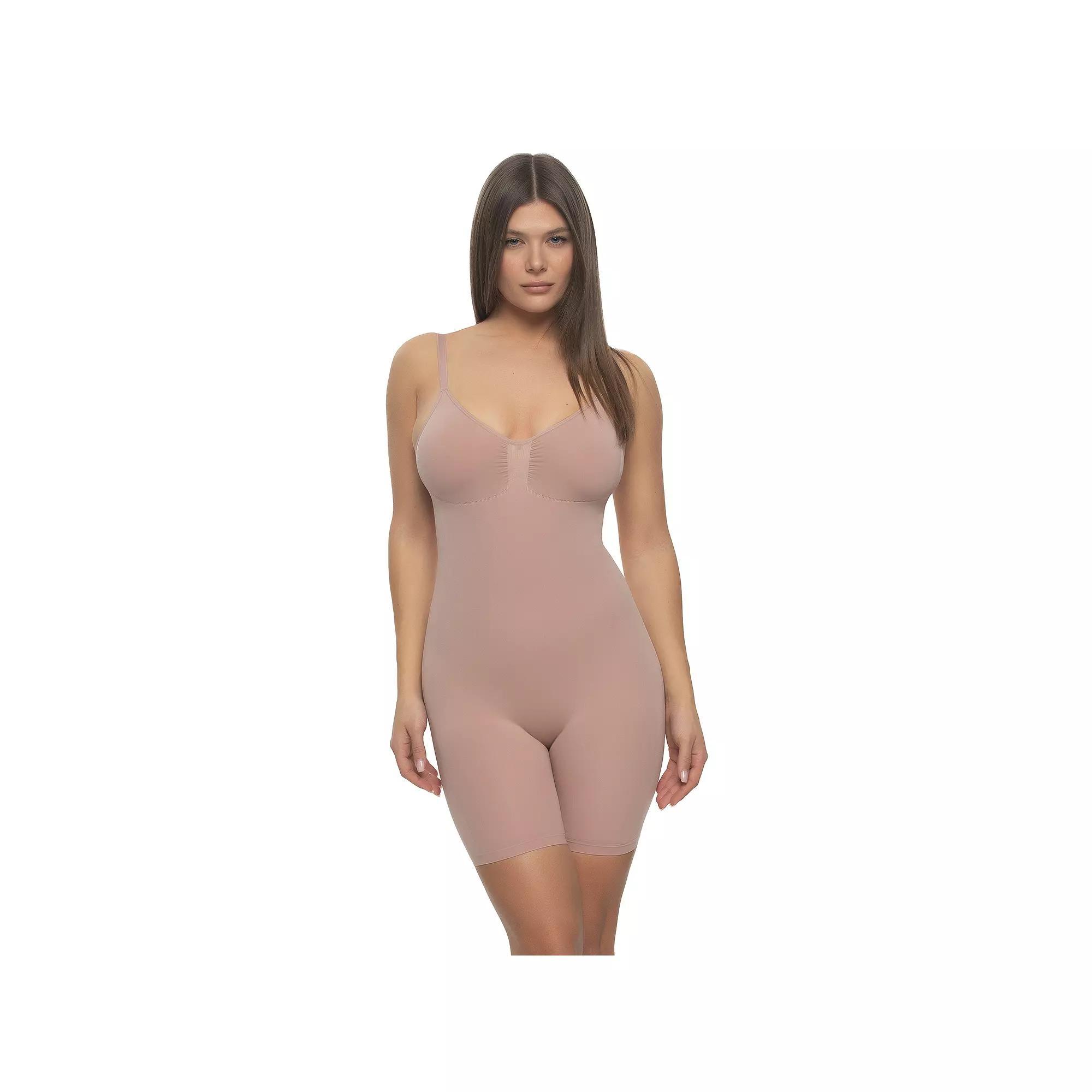 Jezebel Bodycon Seamless Short Bodysuit 380212, Women's, Size: Large, Pink Product Image