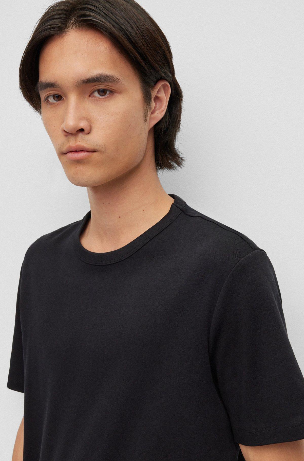 Pima-cotton regular-fit T-shirt with contrast logo Product Image