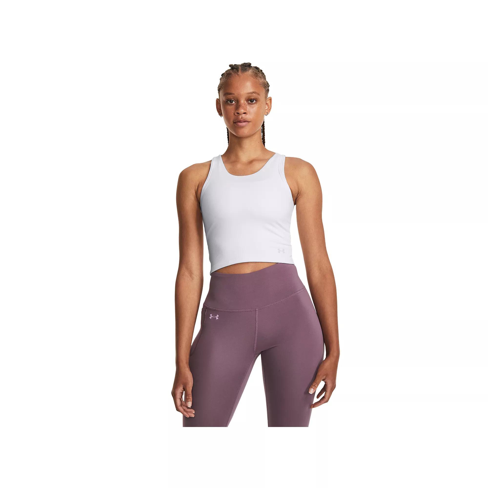 Women's Under Armour Motion Tank Top, Size: XL, White Halo Gray Product Image
