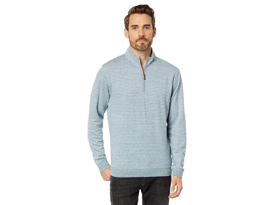 johnnie-O Skiles Performance 1/4 Zip (Indigo) Men's Clothing Product Image