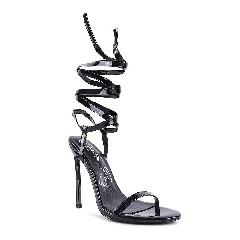 London Rag Smacker Women's Lace-Up Dress Sandals, Size: 8, Silver Product Image